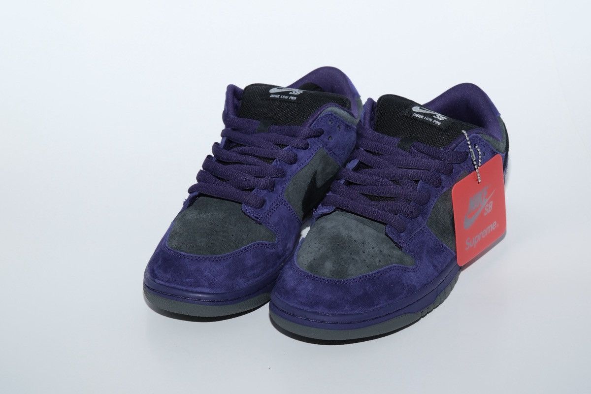 Nike SUPREME X DUNK LOW SB 'INK' PURPLE IN HAND SZ 8.5 MENS Size US 8.5 / EU 41-42 - 1 Thumbnail