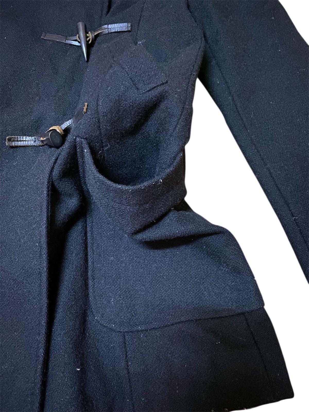 Issey Miyake Sunao Kuwahara By Issey Miyake Thick Wool Duffle Coat Size US S / EU 44-46 / 1 - 4 Thumbnail