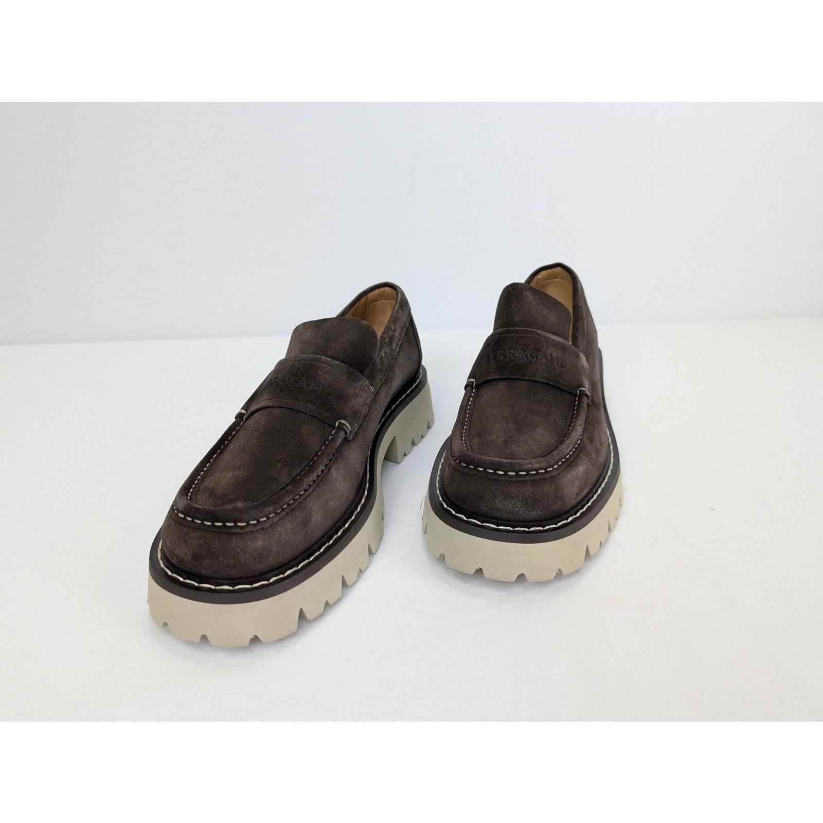 Salvatore Ferragamo o1rshd1 New Biscot Calf Suede Boots in Brown Size US 9.5 / EU 42-43 - 8 Thumbnail