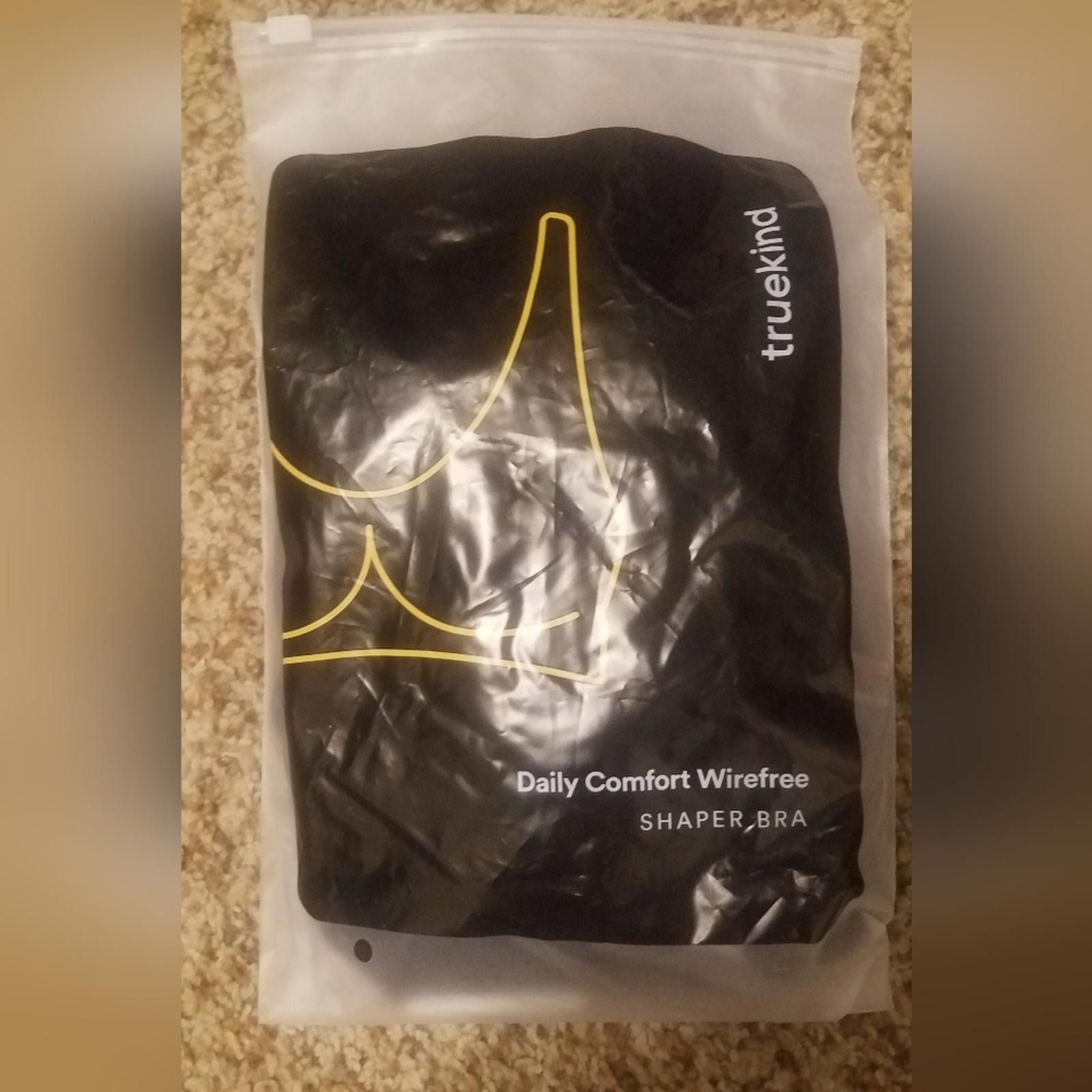Designer NWT Truekind Daily Comfort Wirefree Black Shaper Bra Medium Size ONE SIZE - 1 Thumbnail