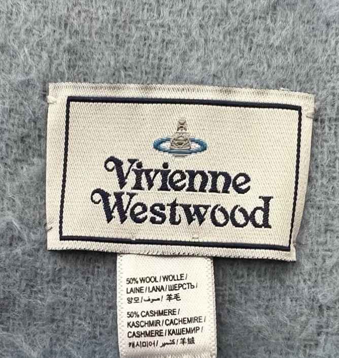 Vivienne Westwood Vivienne Westwood Saturn Embroidery Wool Cashmere Scarf K12 Size ONE SIZE - 6 Thumbnail
