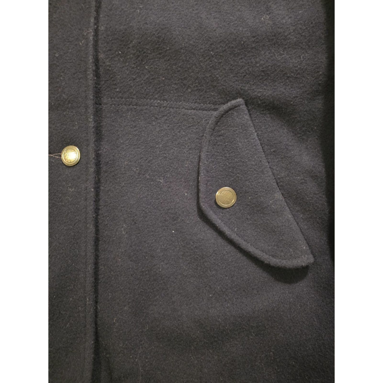 Mackintosh VINTAGE Mackintosh Coat Wool Chore Jacket Navy Blue 16 2XL Womens Wool Lined Button Zip Snap Pockets Travel Workwear 80s 90s Size XXL / US 16-18 / IT 52-54 - 7 Thumbnail