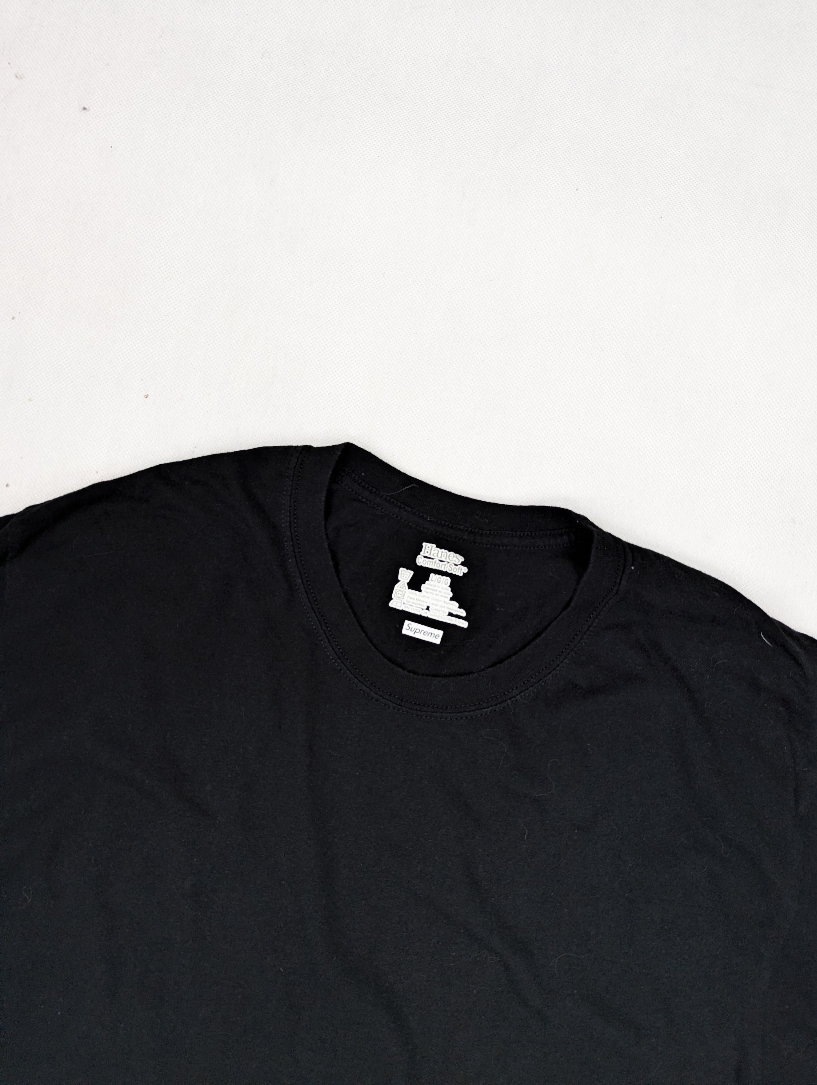 Hanes × Supreme Supreme Hanes black t-shirt L Size US L / EU 52-54 / 3 - 3 Thumbnail