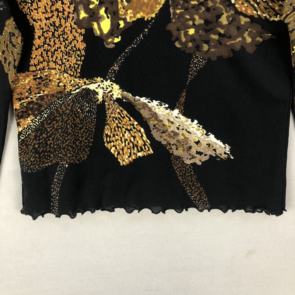 Other Gold Abstract Print Fitted Top - Jean Paul Gaultier Style Size M / US 6-8 / IT 42-44 - 8 Thumbnail