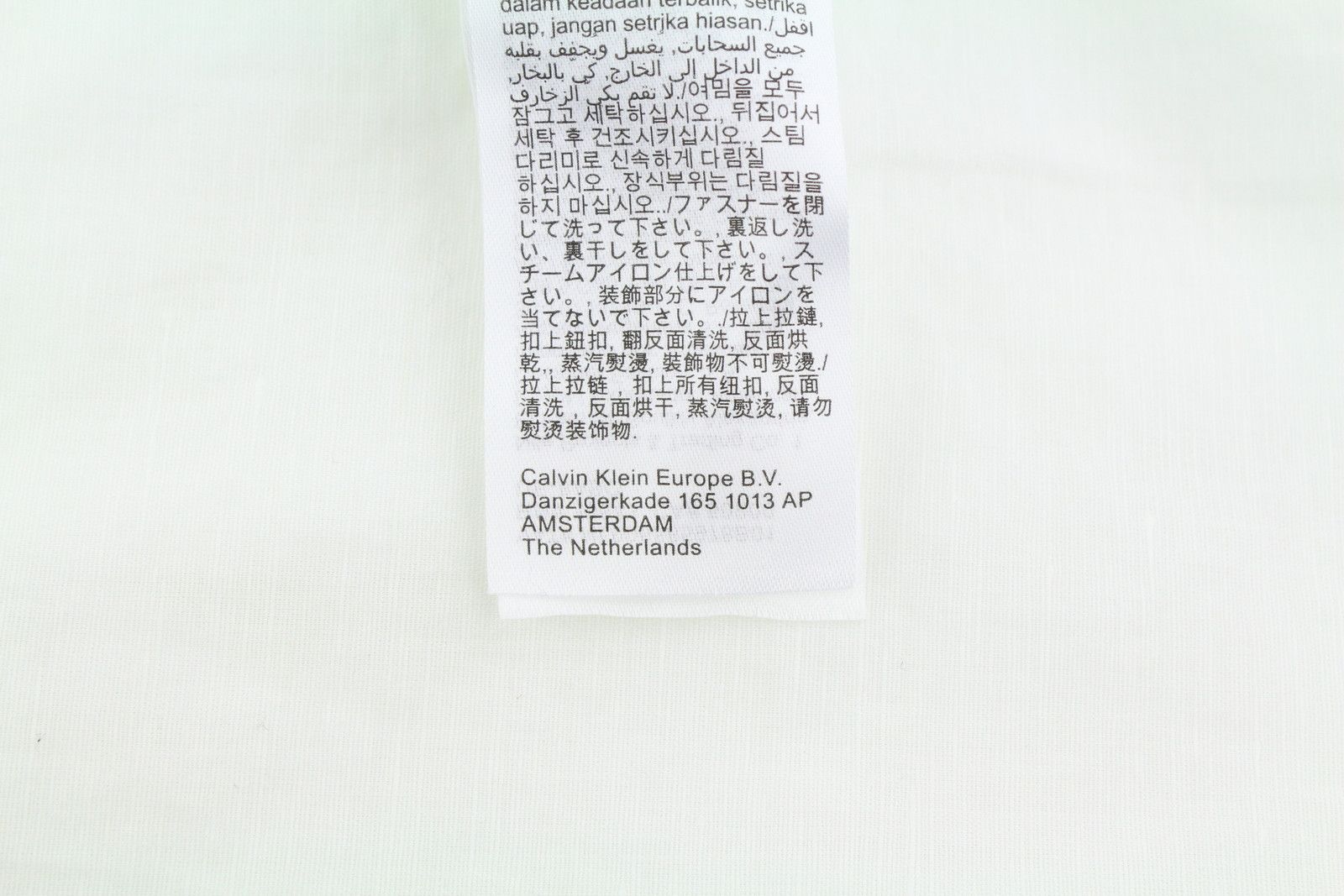 Calvin Klein M White Linen Blend Spread Neck 87675 Size US M / EU 48-50 / 2 - 8 Thumbnail
