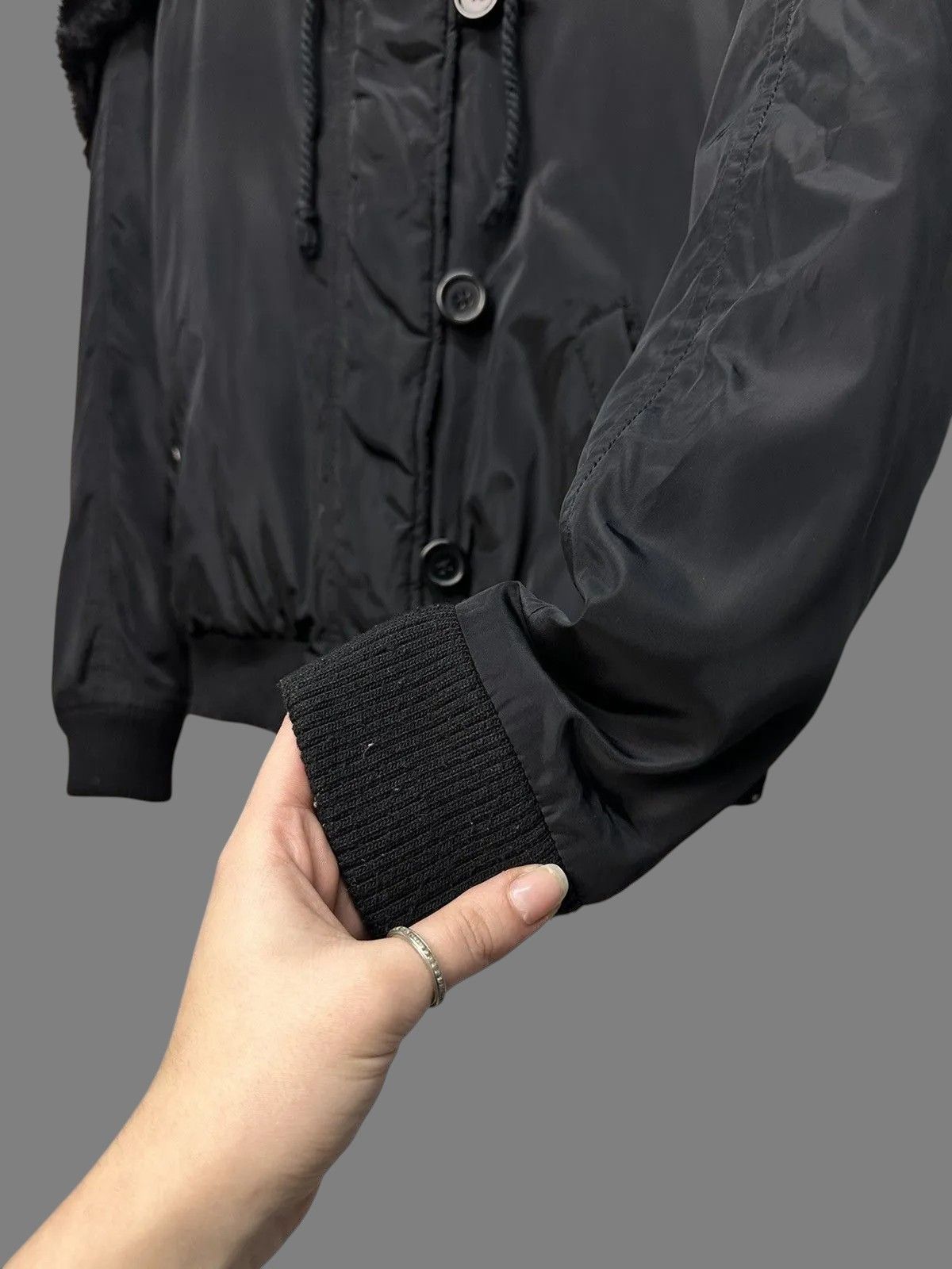 If Six Was Nine FUR JACKET JAPAN Black Cropped Jacket Women’s Modern Style Size M / US 6-8 / IT 42-44 - 3 Thumbnail
