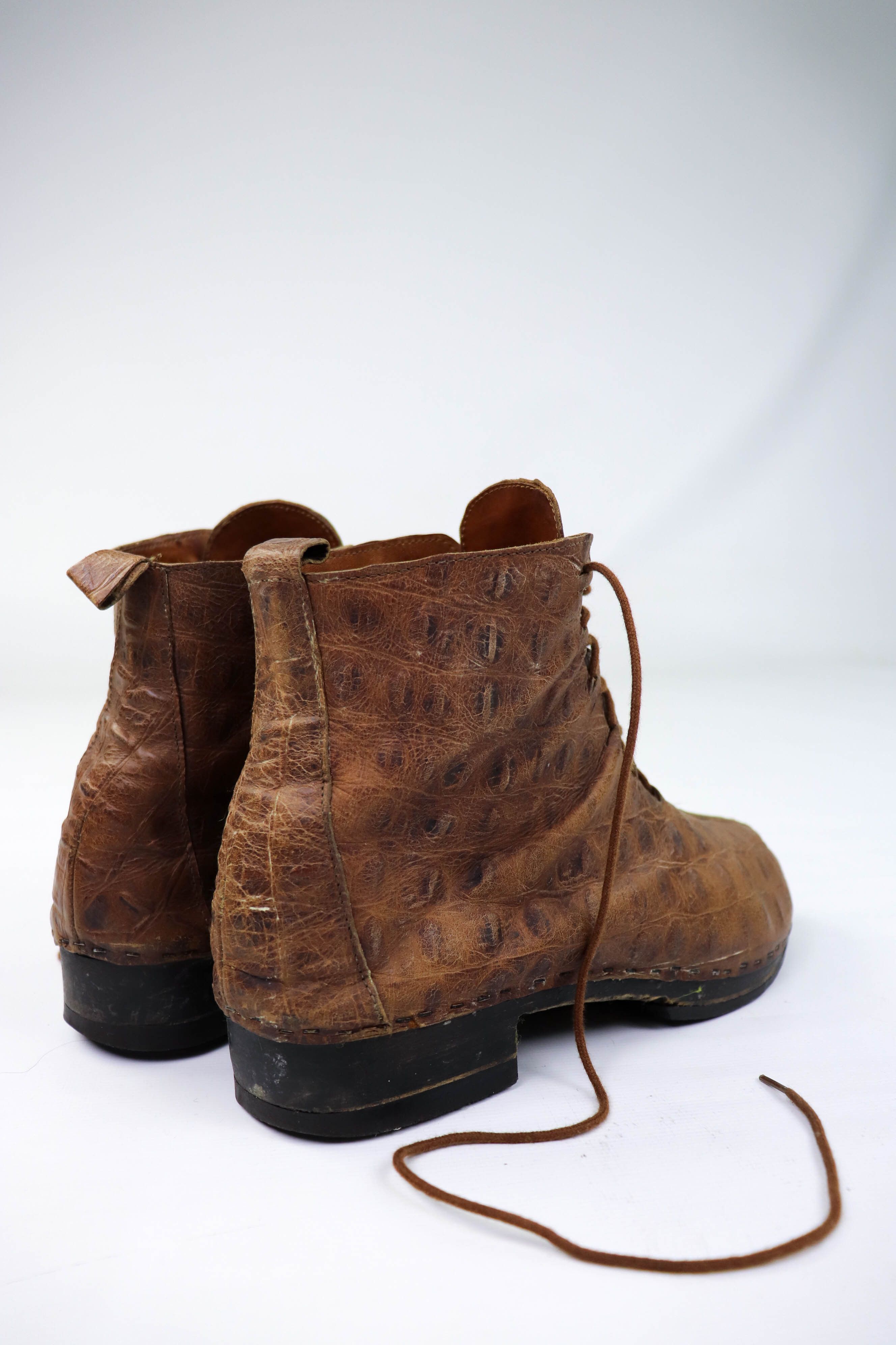 Vintage Jan Jansen Vintage Distressed Crocodile Leather Boots Size US 8 / EU 41 - 9 Thumbnail