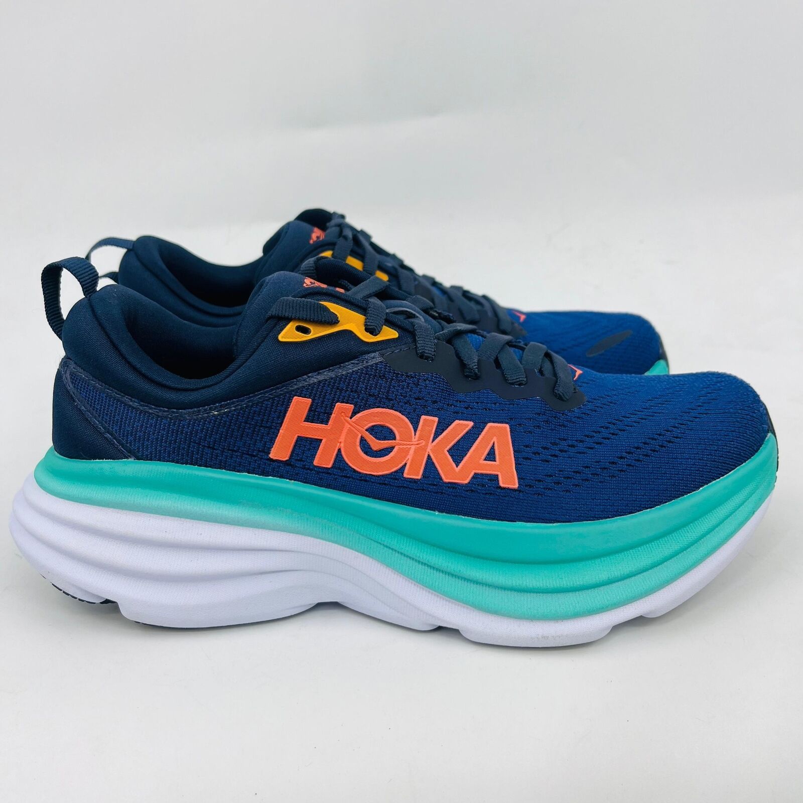 HOKA WOMENS BONDI8 NAVY/BLUE RUNNING SHOES SIZE WIDE