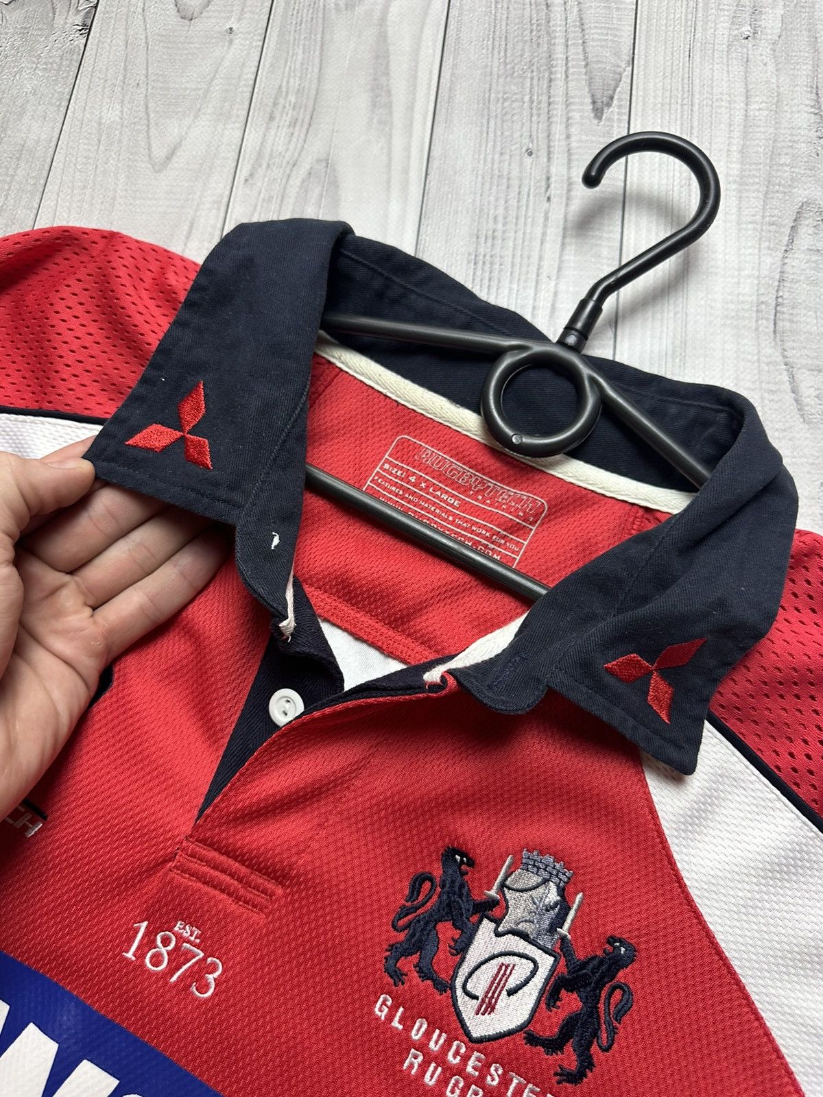 Vintage Vintage Gloucester rugby jersey Mitsubishi logo size XL Size US XL / EU 56 / 4 - 4 Thumbnail