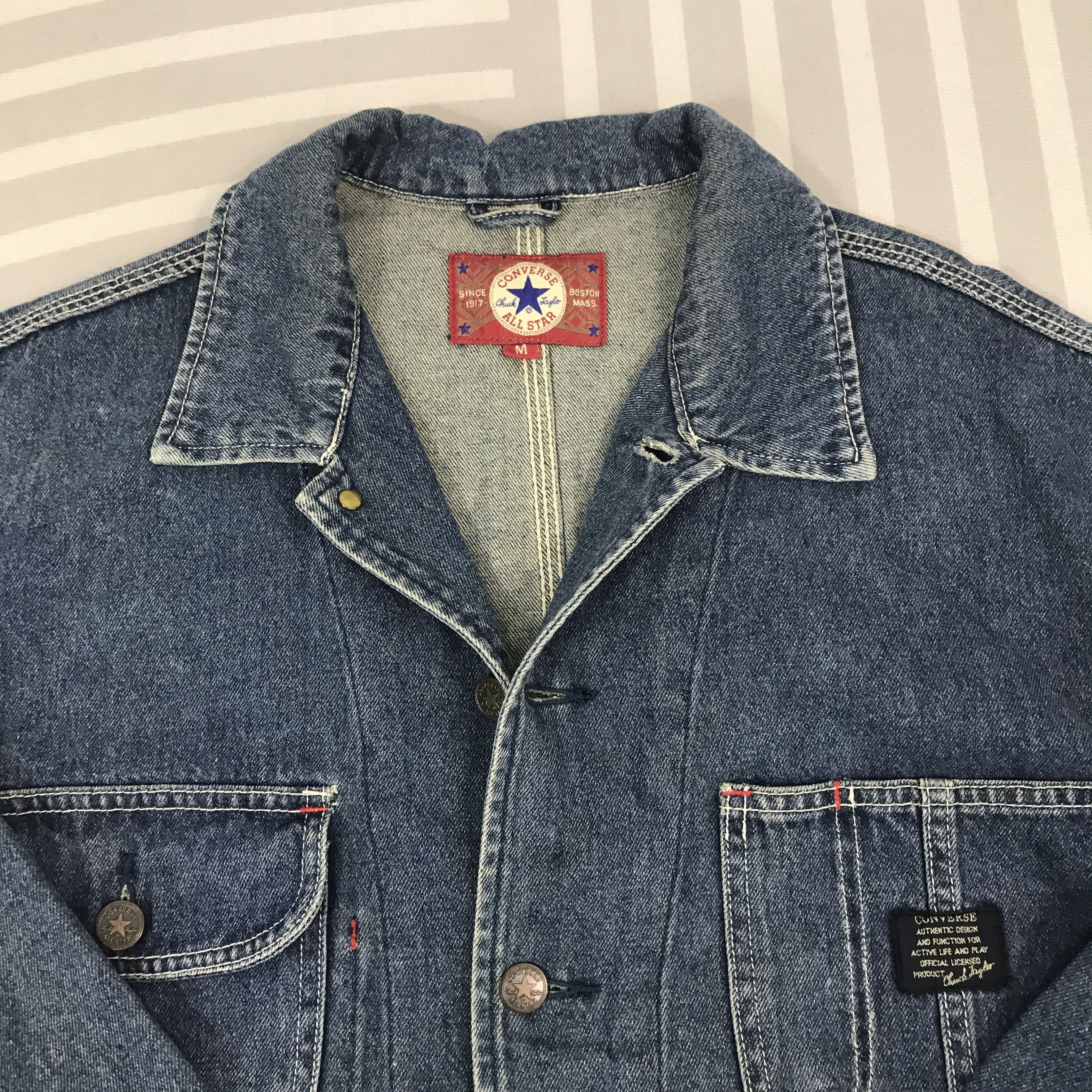 Converse × Vintage Vintage Converse Denim Chore Jacket Size US M / EU 48-50 / 2 - 8 Thumbnail