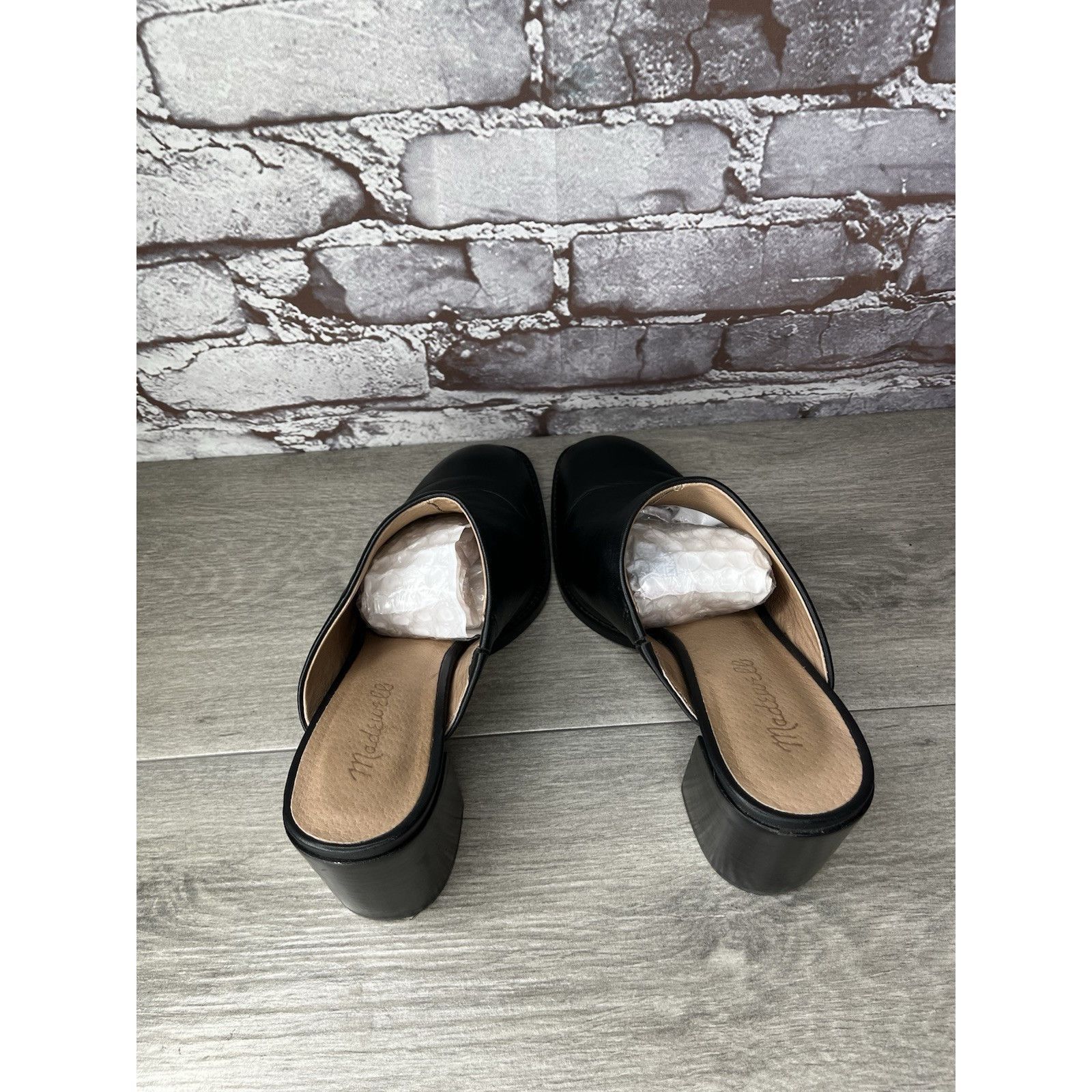 Madewell Madewell Black Leather THE HARPER Mules Slip On Clogs Heels Size US 8.5 / IT 38.5 - 6 Thumbnail
