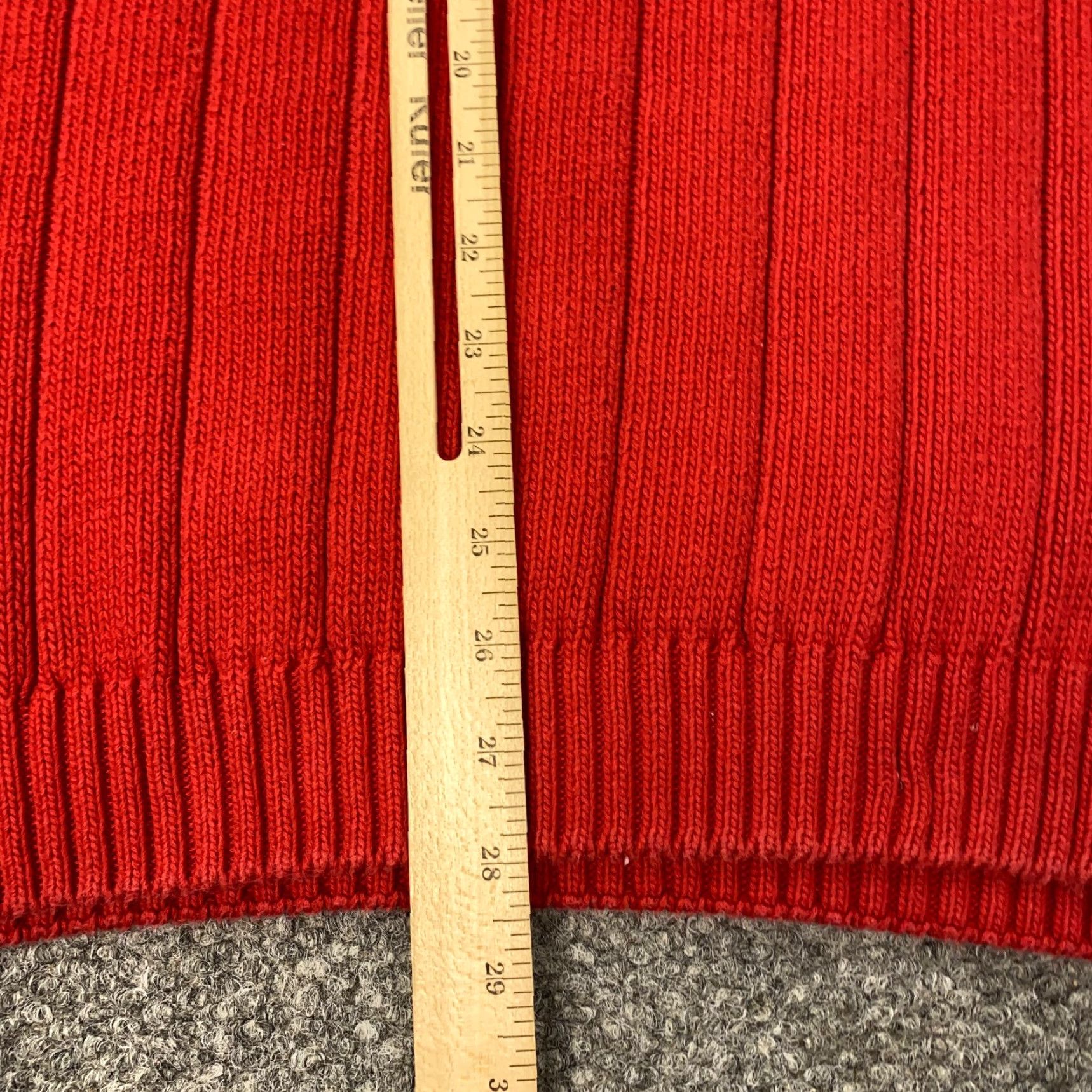 Eddie Bauer VINTAGE Eddie Bauer Sweater Mens XL Red Ribbed Heavy Knit V-Neck Embroidered 90s Size US XL / EU 56 / 4 - 7 Thumbnail