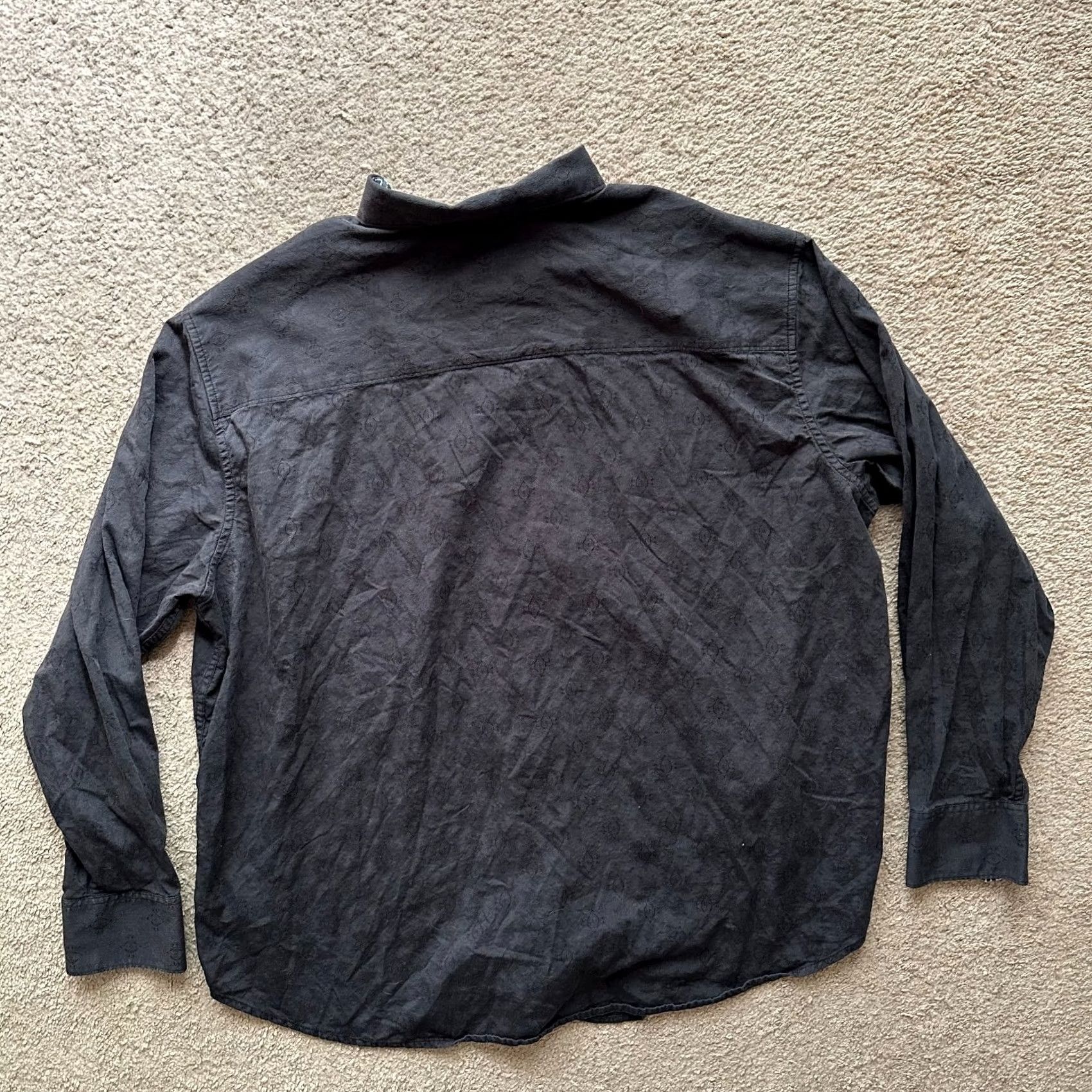 Robert Graham Robert Graham Button Up Shirt Mens 2XL Long Sleeve Point Collar Black Cotton Size US XXL / EU 58 / 5 - 2 Thumbnail