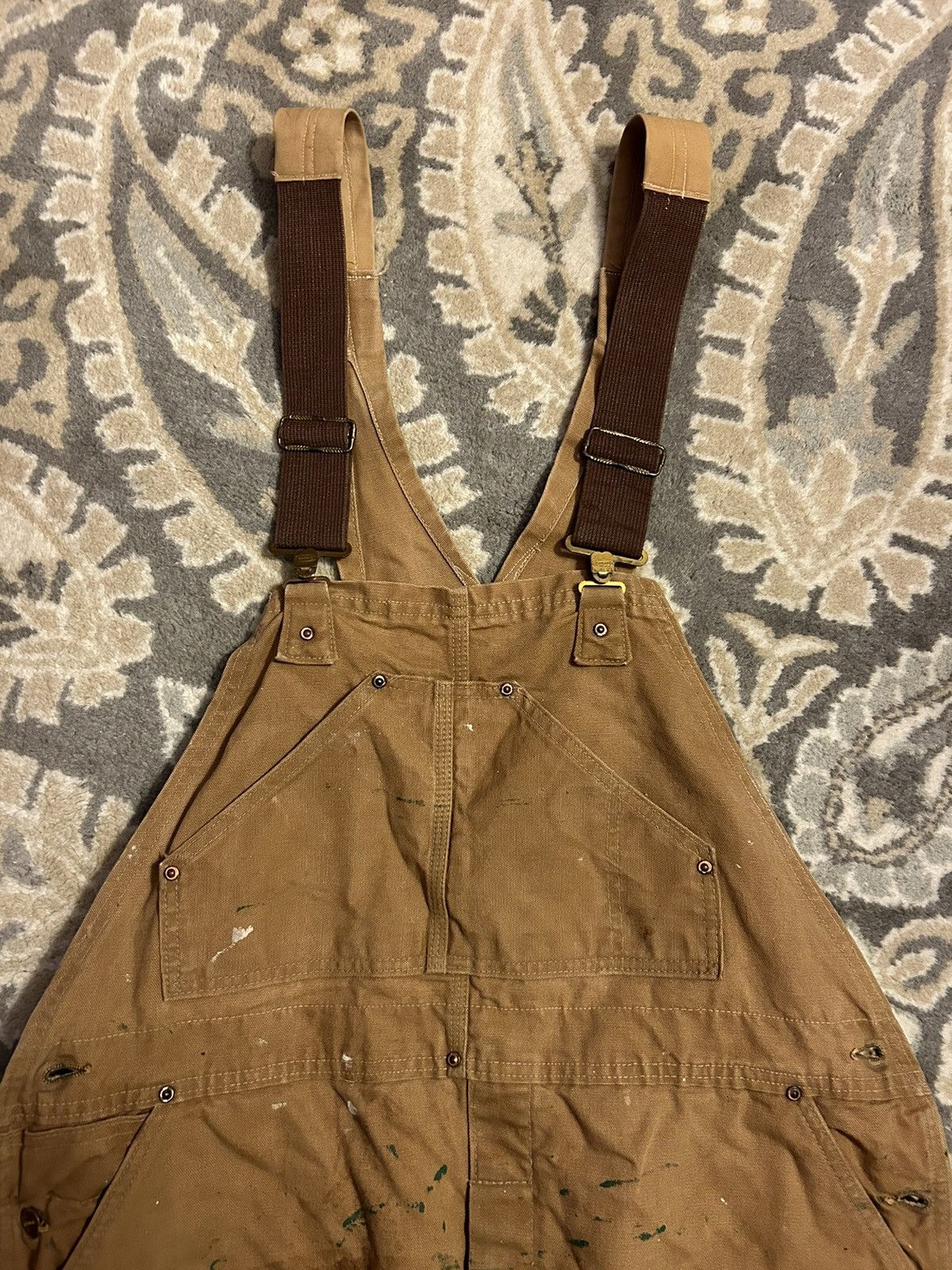 Carhartt × Vintage 1970s Carhartt Double Knee Overalls Size US 42 / EU 58 - 5 Thumbnail