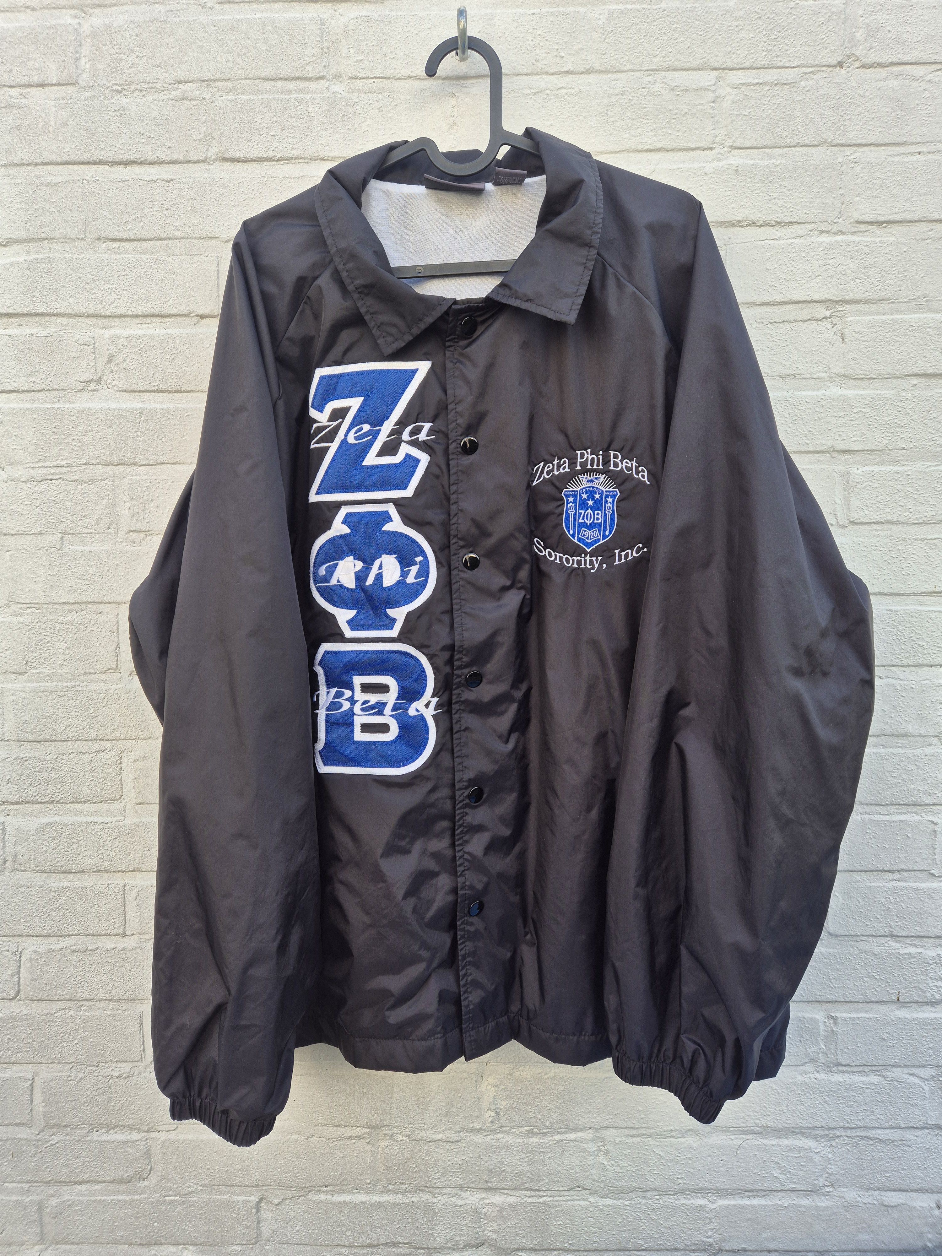 Auburn Sportswear Zeta Phi Beta coach jacket varsity usa Size US XL / EU 56 / 4 - 1 Thumbnail