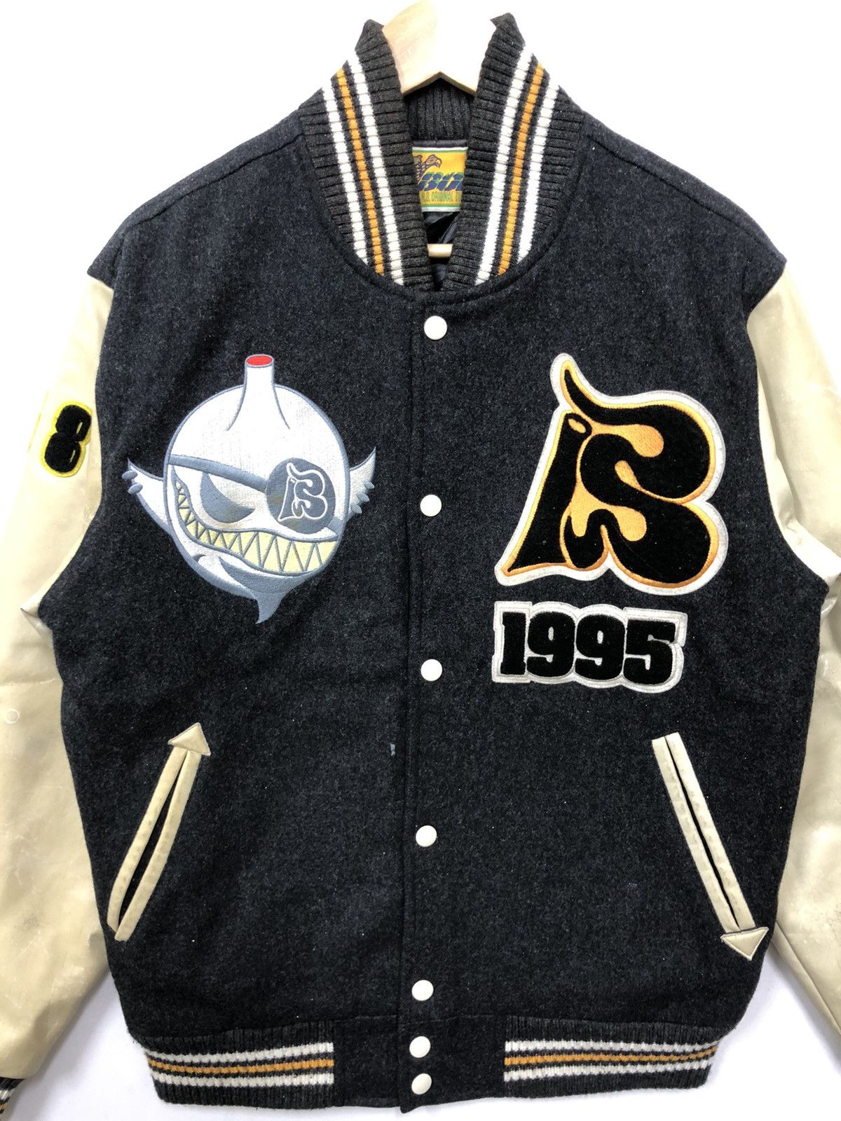 Japanese Brand × Vintage VARSITY JACKT B. O. N. G. 1995 Size US M / EU 48-50 / 2 - 2 Thumbnail