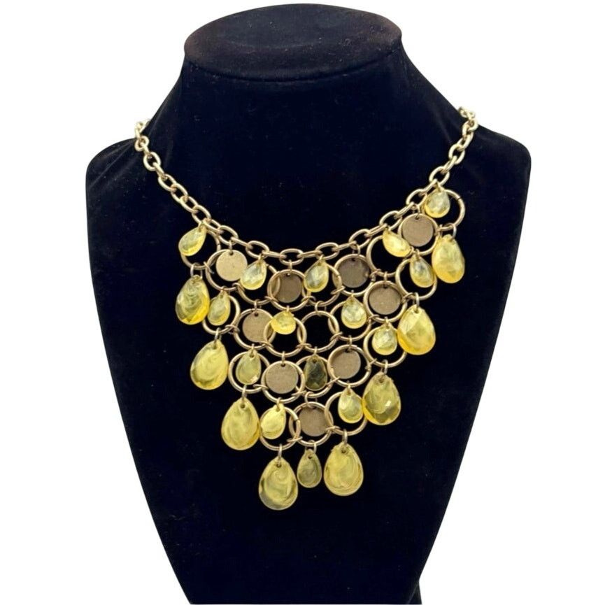 Other Gold & Yellow Bib Necklace Size ONE SIZE - 1 Thumbnail