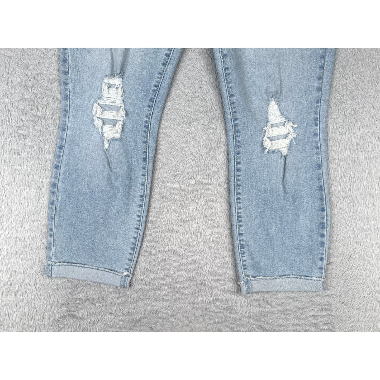 Denizen DENIZEN Levi's Jeans Womens 4 W27 Light Wash Mid Rise Boyfriend Distressed Denim Jeans 5-Pocket Stretch Cuffed Relaxed Modern Daywear Womens Size 27" / US 4 / IT 40 - 2 Thumbnail