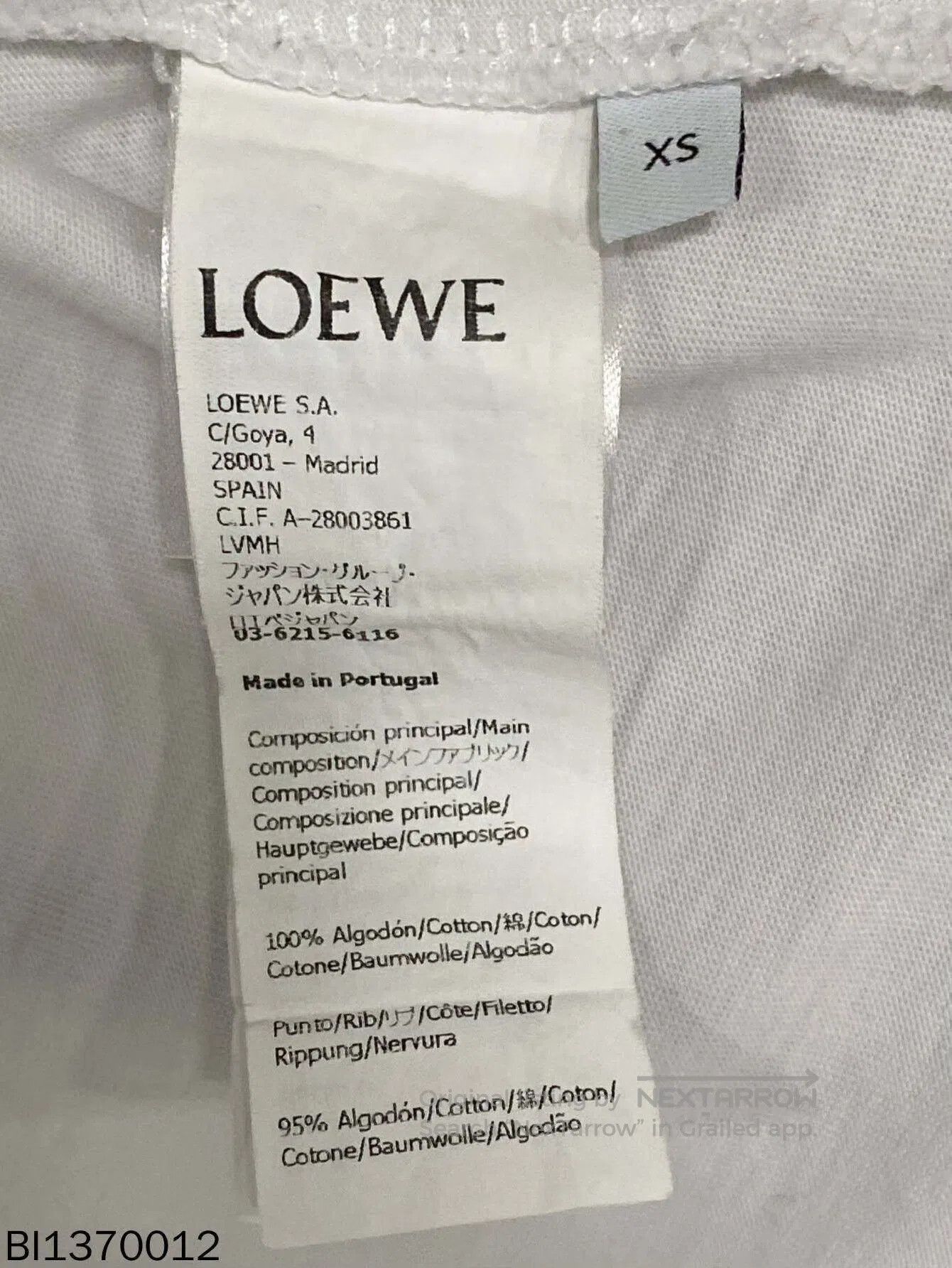 Loewe loewe short sleeve logo t-shirt. Size US XS / EU 42 / 0 - 6 Thumbnail