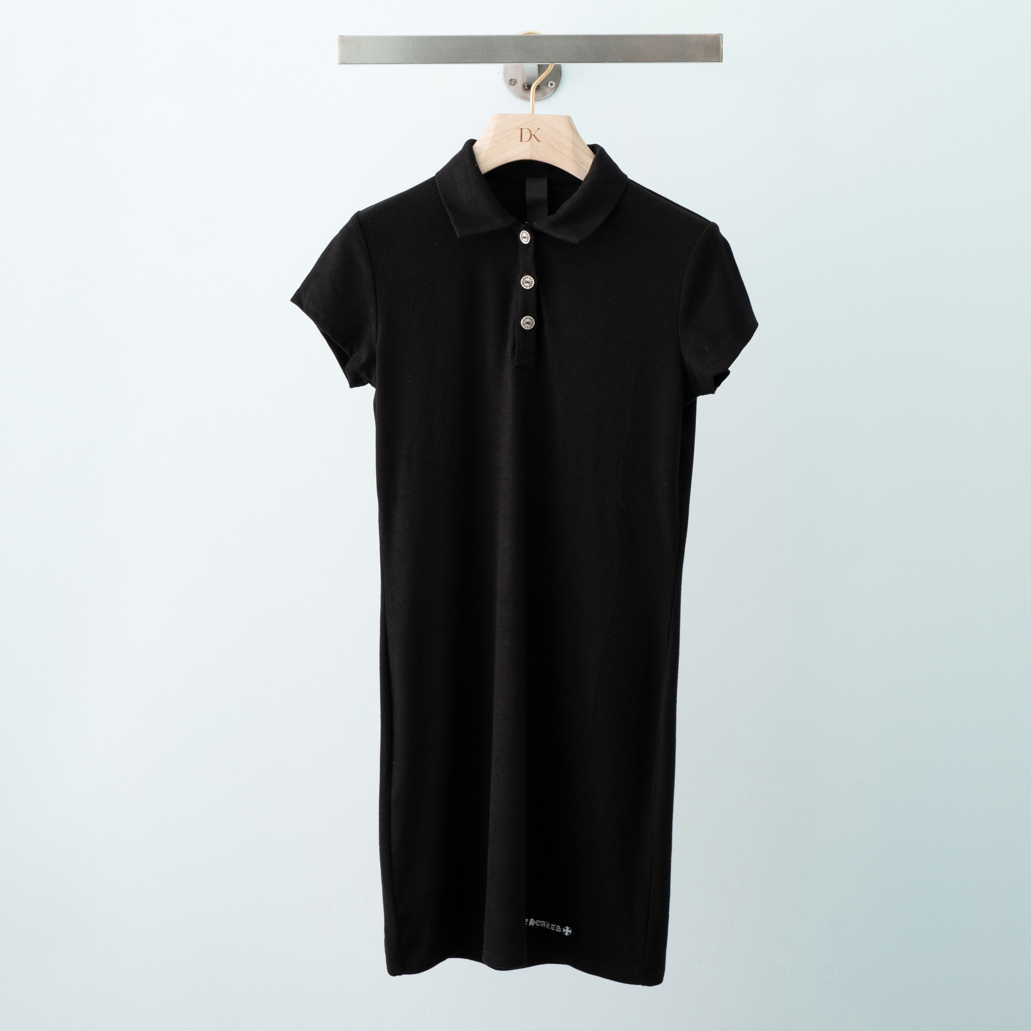 Chrome Hearts bad seed SS polo black dress