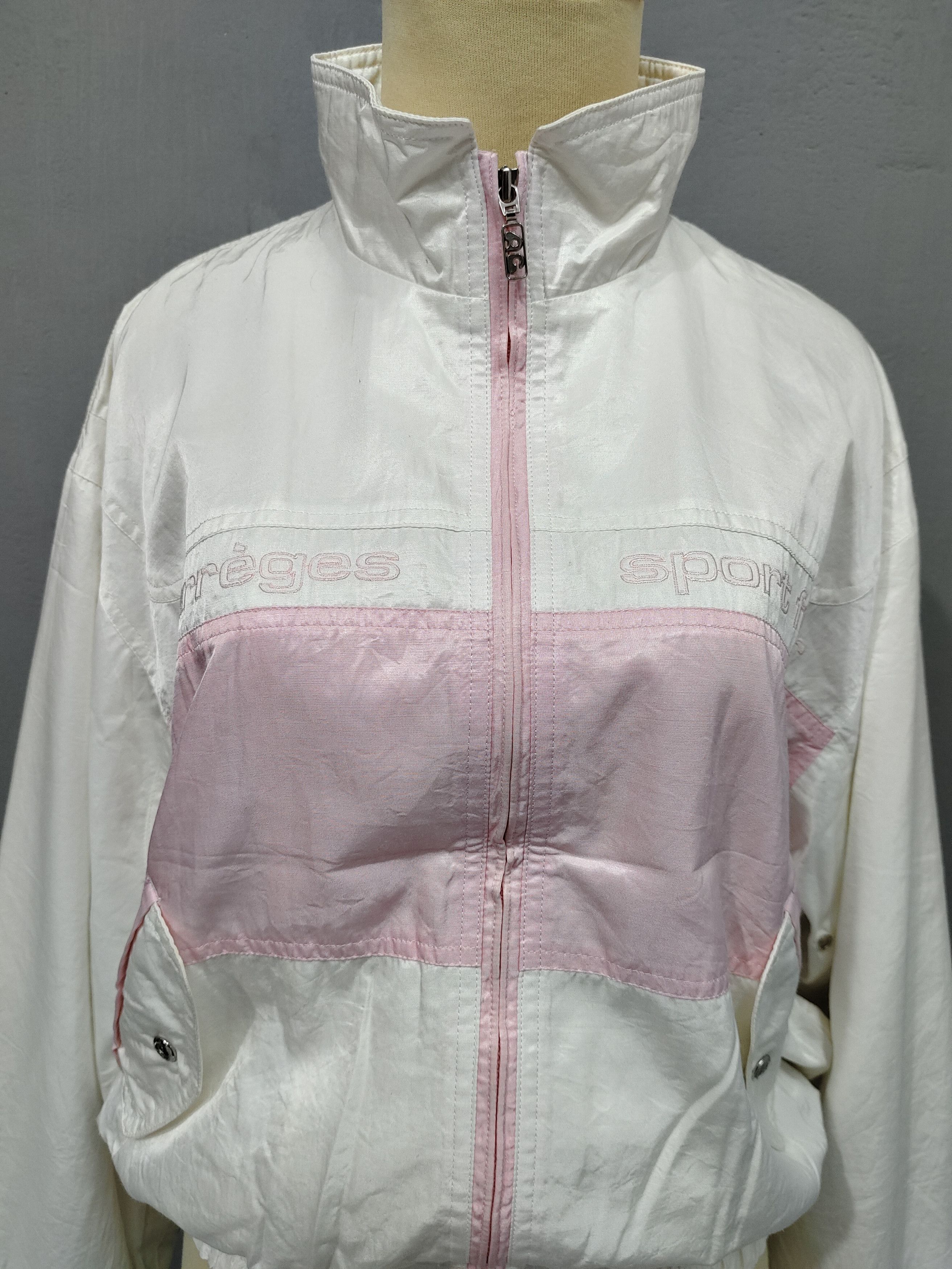 Courreges 90s Couregges Sport- Embroidered Script Cropped Track Jacket Size L / US 10 / IT 46 - 11 Thumbnail