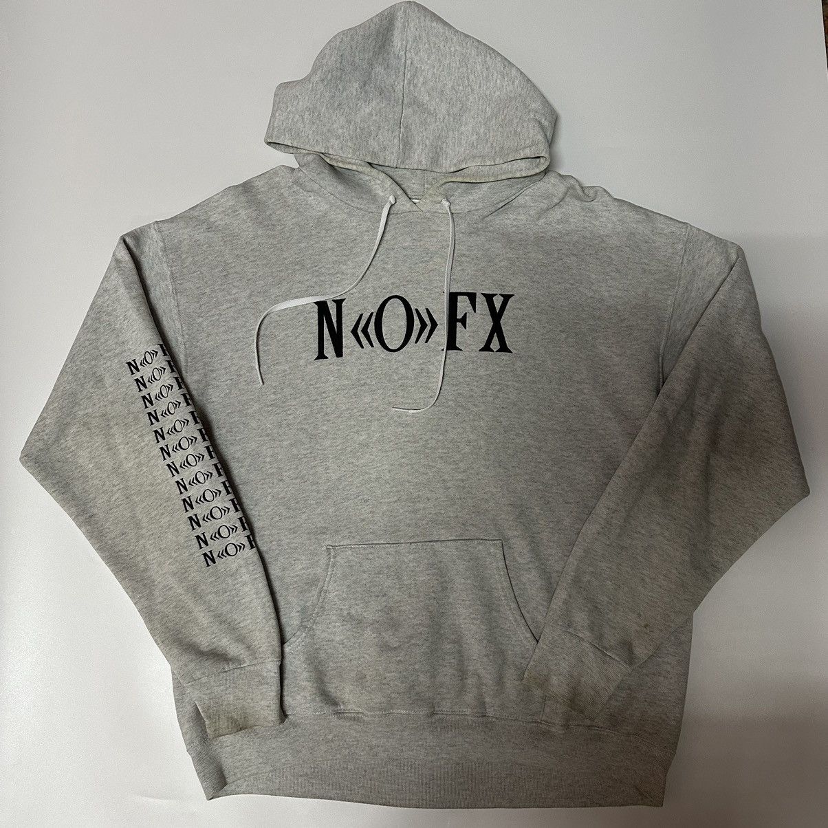 Image of Band Tees x Vintage Nofx Liza & Louise Vintage 90’S Hoodie in Grey, Men's (Size XL)