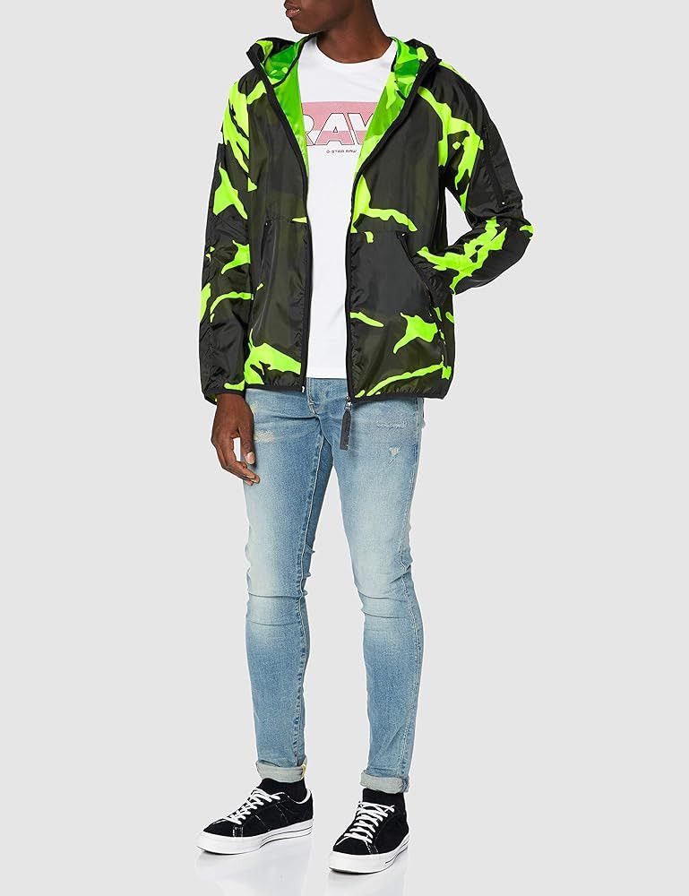 G-Star G-Star Raw Men's Strett Neon Camouflage Hooded Jacket y2k Size US XS / EU 42 / 0 - 3 Thumbnail