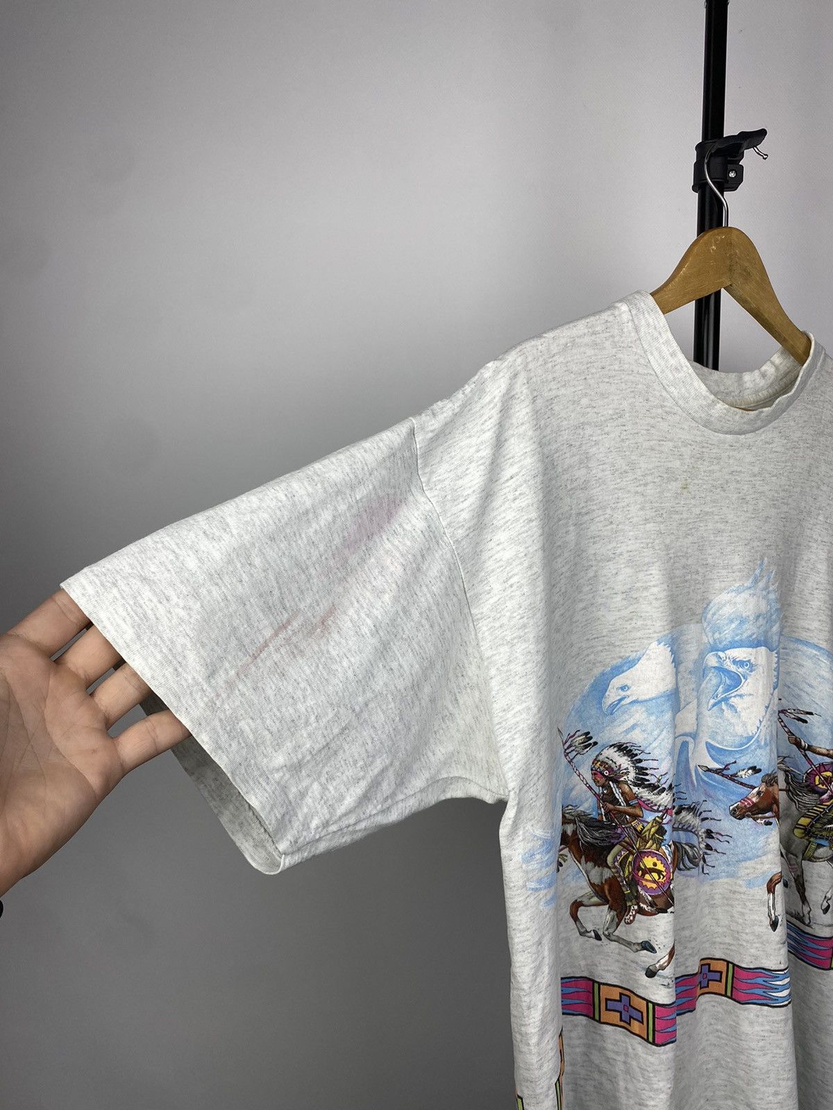 Habitat × Native × Vintage Vintage 1994 Double side USA Native aztec indian 90s Size US XL / EU 56 / 4 - 11 Thumbnail
