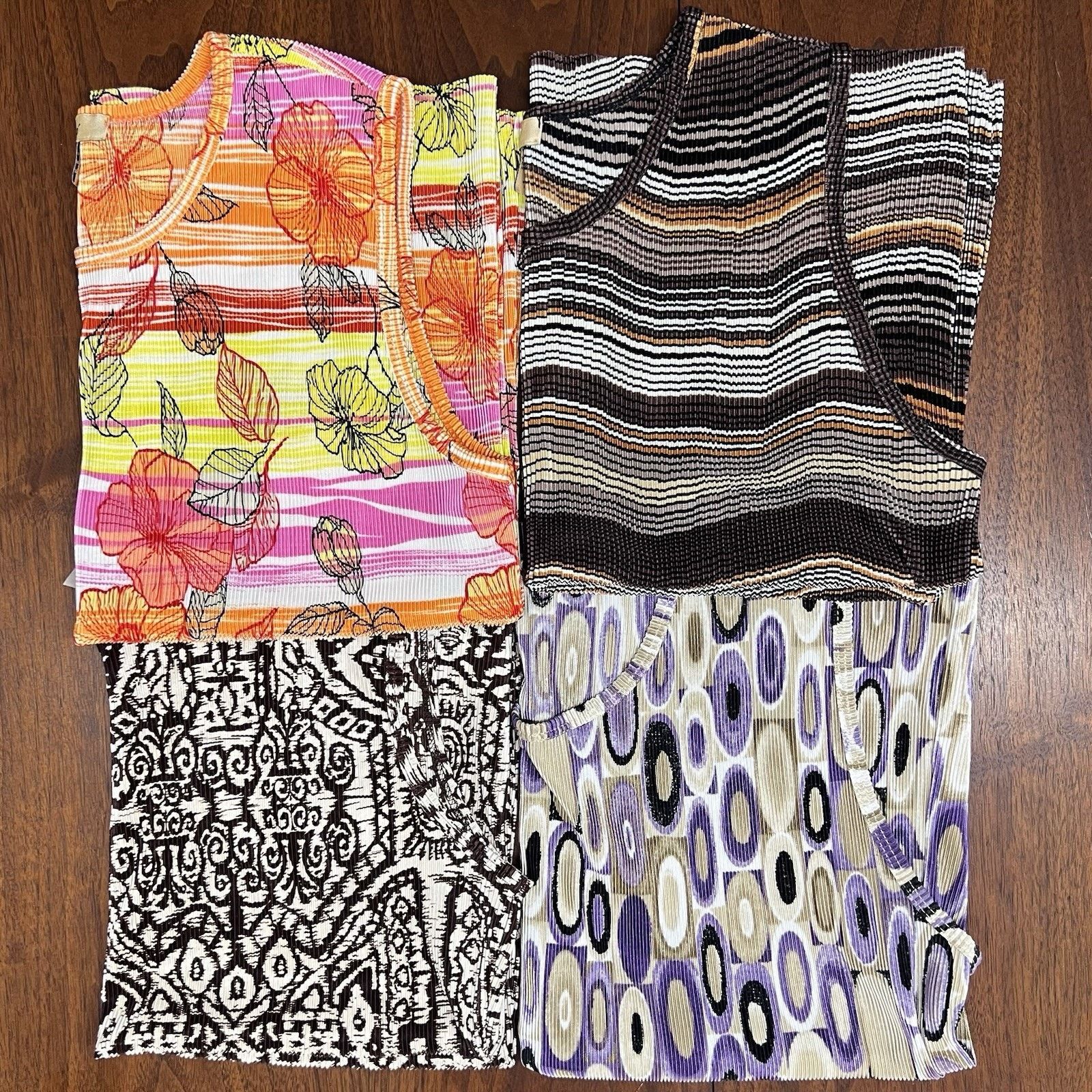 Homme Plisse Issey Miyake Vtg Lot Of 4 Plissé & Nicola Pleats Crinkle XL Sleeveless Size XL / US 12-14 / IT 48-50 - 1 Thumbnail