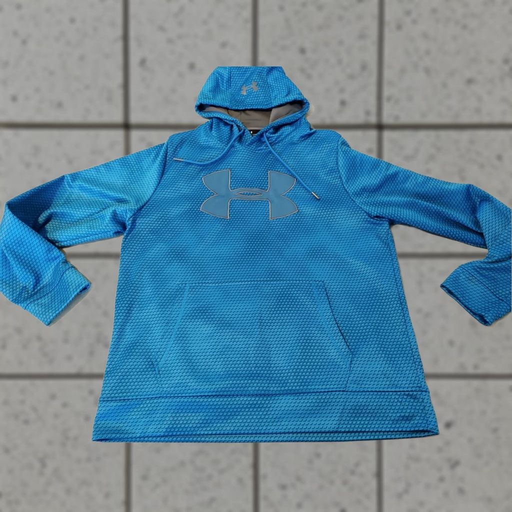Under Armour Under Armour Hoodie Mens L Blue Pullover Athletic Sweatshirt Sweatshirt/Hoody 80s0 Size US L / EU 52-54 / 3 - 1 Thumbnail