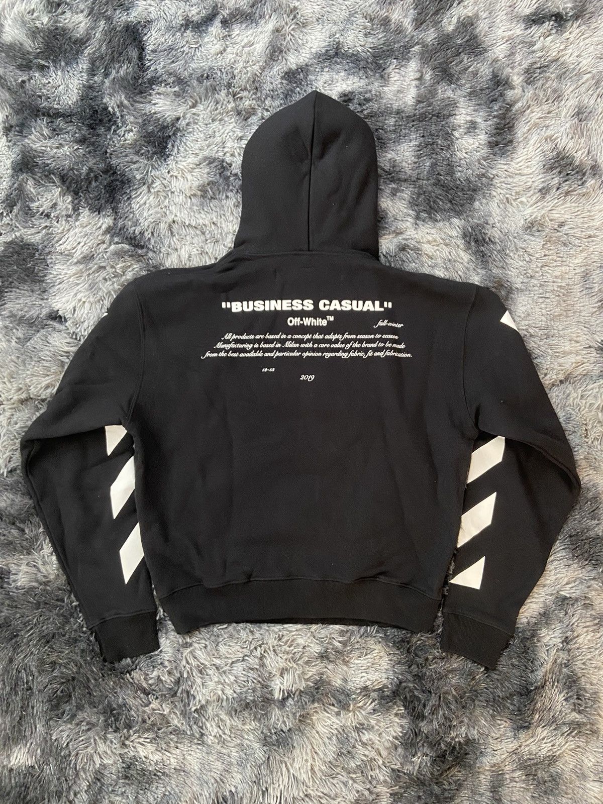 Off-White Off-White Business Casual Bernini FW2019 Black Hoodie Size US S / EU 44-46 / 1 - 2 Thumbnail