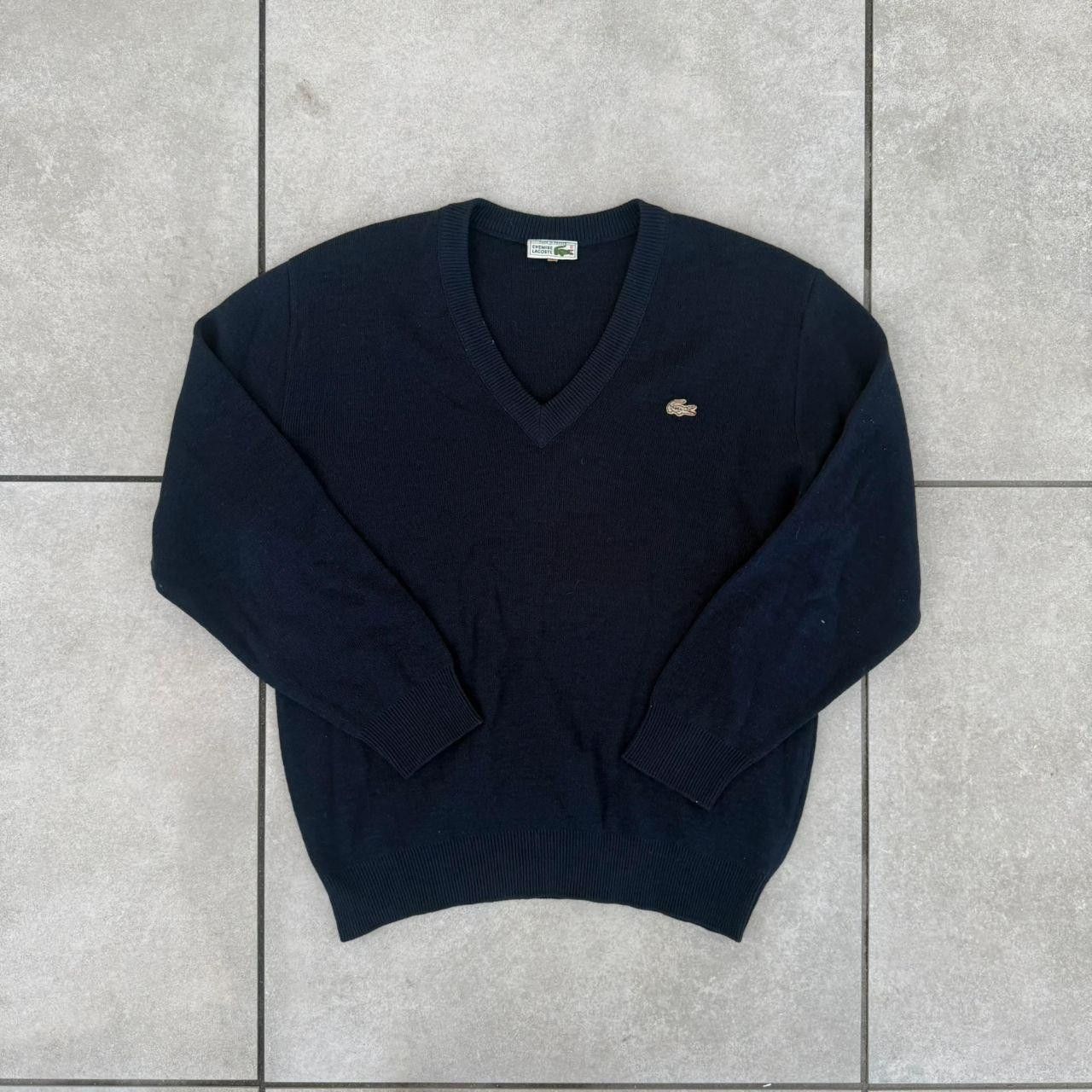 Lacoste Lacoste V neck Jumper Navy Vintage Size US L / EU 52-54 / 3 - 1 Thumbnail