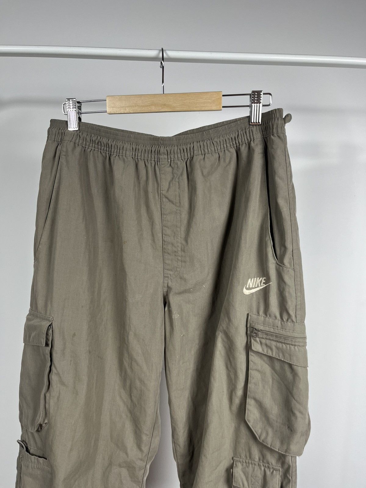 Nike Nike Distressed Cargo Long Shorts Olive Green Size L Size US 34 / EU 50 - 2 Thumbnail