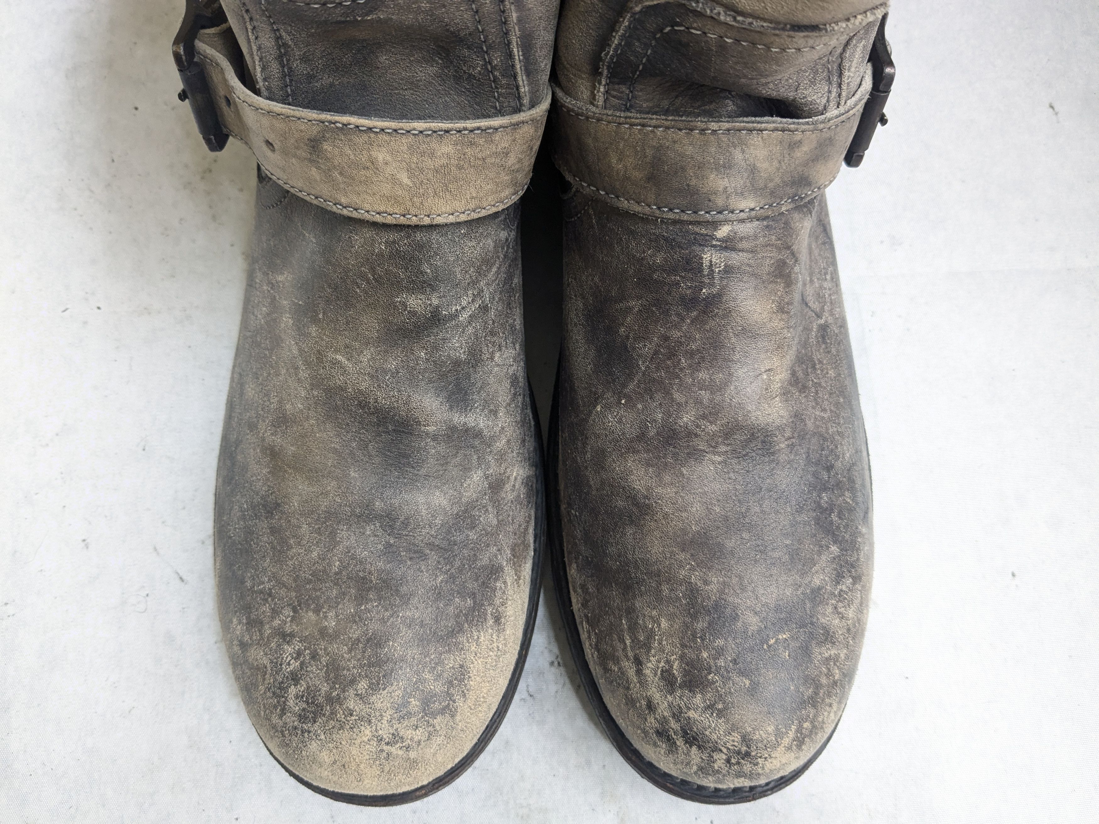 Frye Frye Engineer Boots Stonewash Leather 10.5 D Buckle Straps Size US 10.5 / EU 43-44 - 2 Thumbnail