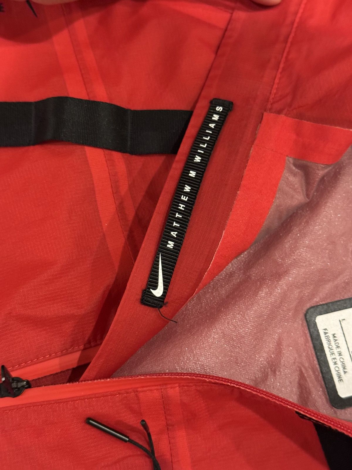 MMW × Nike Nike x MMW (Matthew M. Williams) Light Red Rain Jacket Size US L / EU 52-54 / 3 - 5 Thumbnail
