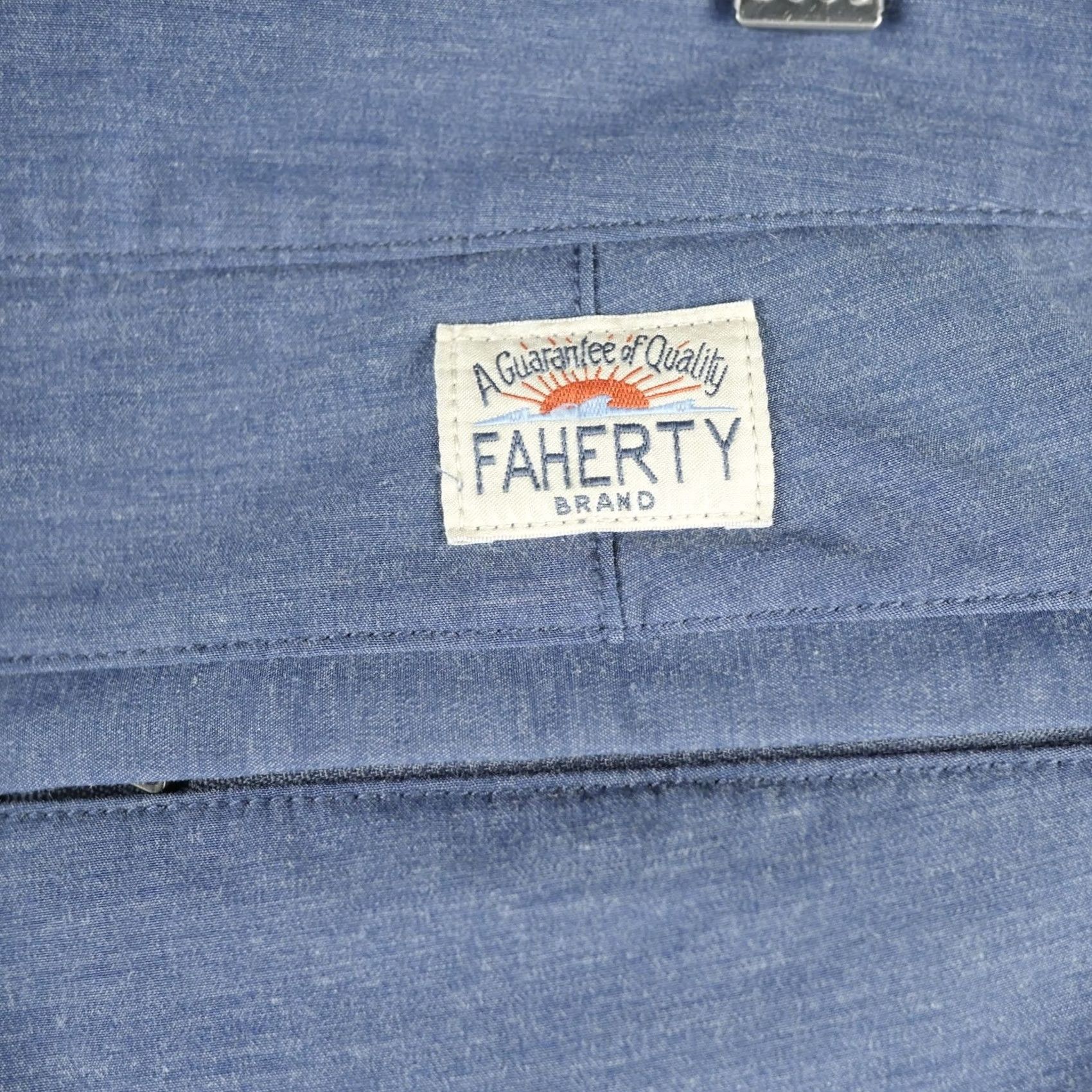 Faherty Faherty Shorts Mens 38 Blue All Day Performance Chino Stretch Summer MSC0007 Size US 38 / EU 54 - 4 Thumbnail