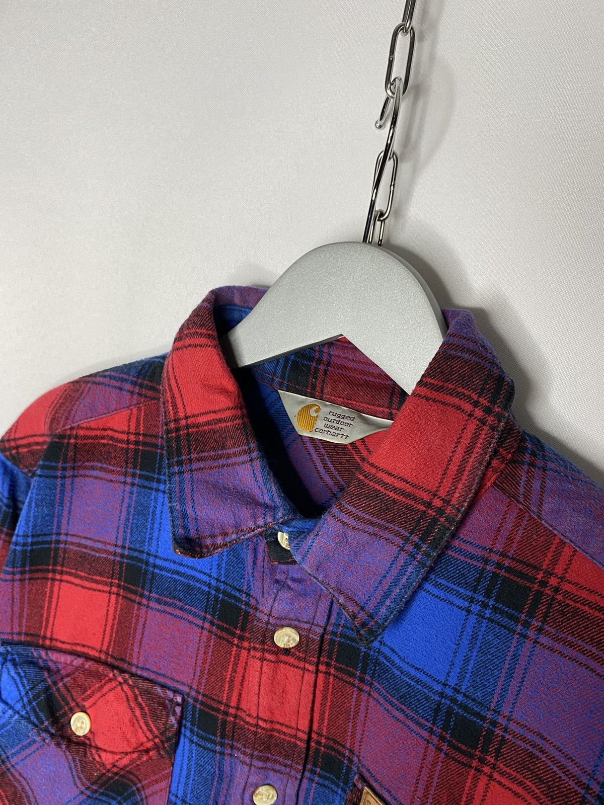 Carhartt × Vintage Vintage Carhartt Crocker Shirt Long Sleeve Plaid Y2K Hype Size US L / EU 52-54 / 3 - 7 Thumbnail