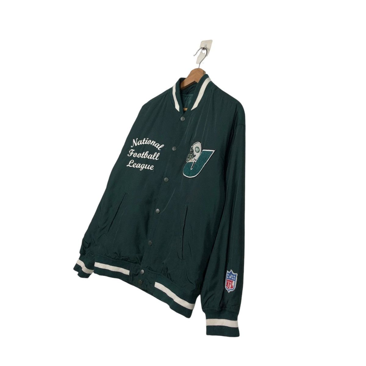 NFL 🔥VINTAGE BOMBER JACKET NFL NEW YORK JETS BIG LOGO Size US M / EU 48-50 / 2 - 4 Thumbnail
