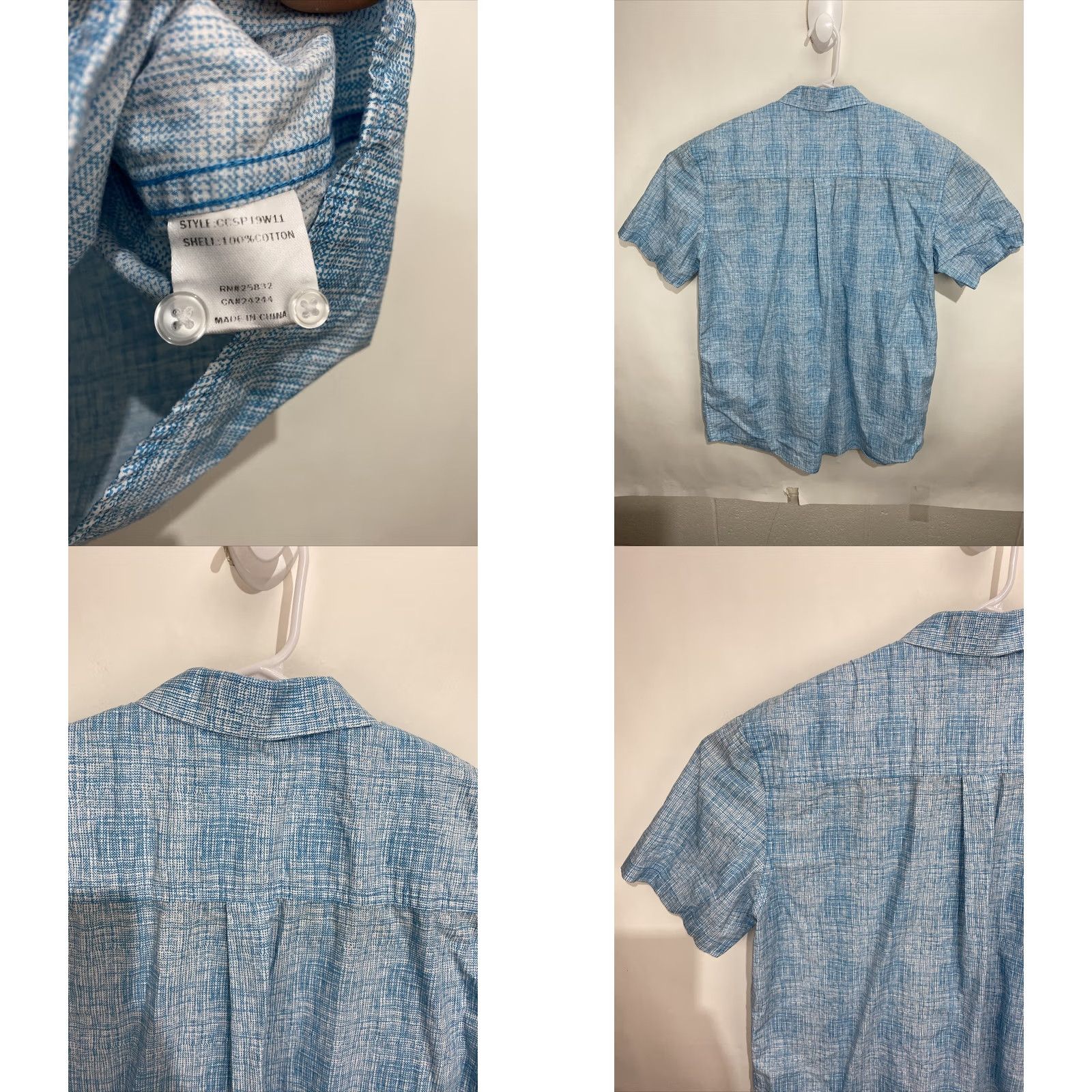 Cody James Cody James Button-Up Short Sleeve Shirt Mens Medium Blue White Plaid Size US M / EU 48-50 / 2 - 8 Thumbnail
