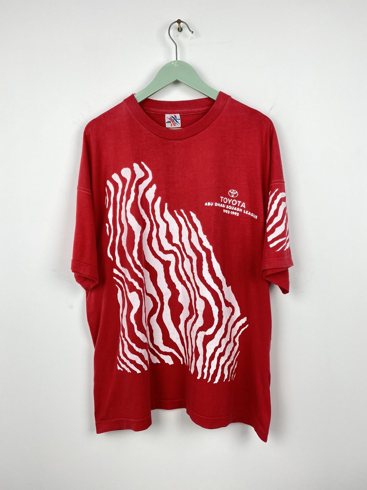 Vintage Vintage Abu Dhabi Squash League 1992 Toyota T Shirt Yamaha Size US XL / EU 56 / 4 - 1 Thumbnail
