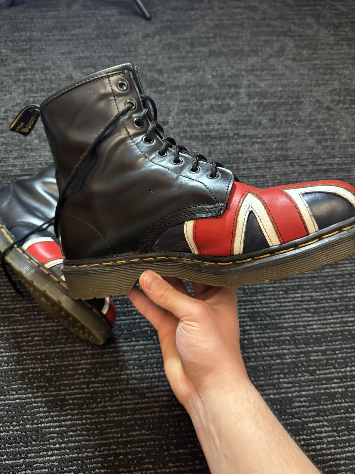 Dr. Martens Vintage Dr.Martens Union Jack Leather Boots Size US 9 / EU 42 - 10 Thumbnail