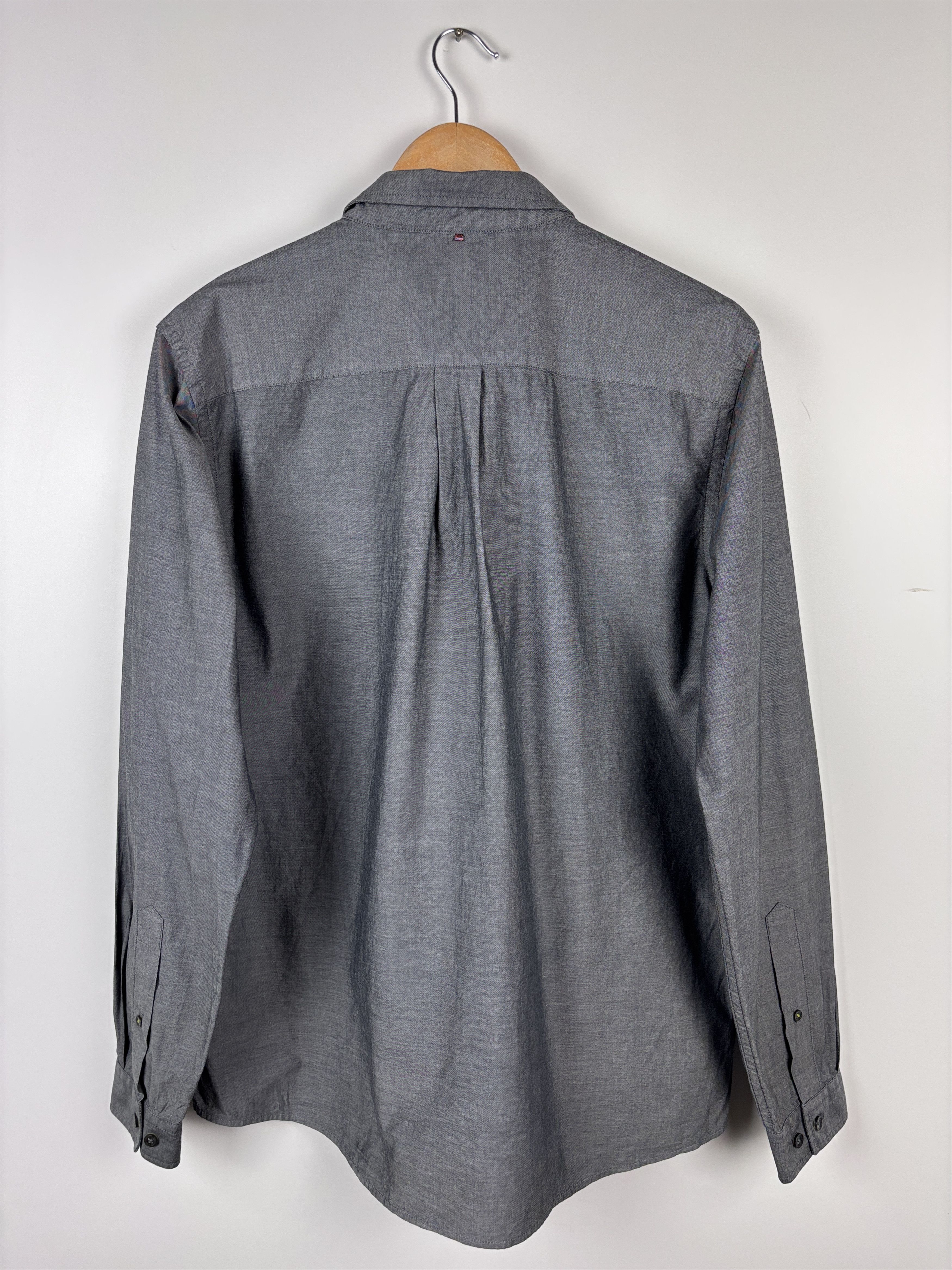 Pretty Green Pretty Green Button Down Long Sleeve Shirt Cotton Gray L Size US L / EU 52-54 / 3 - 4 Thumbnail