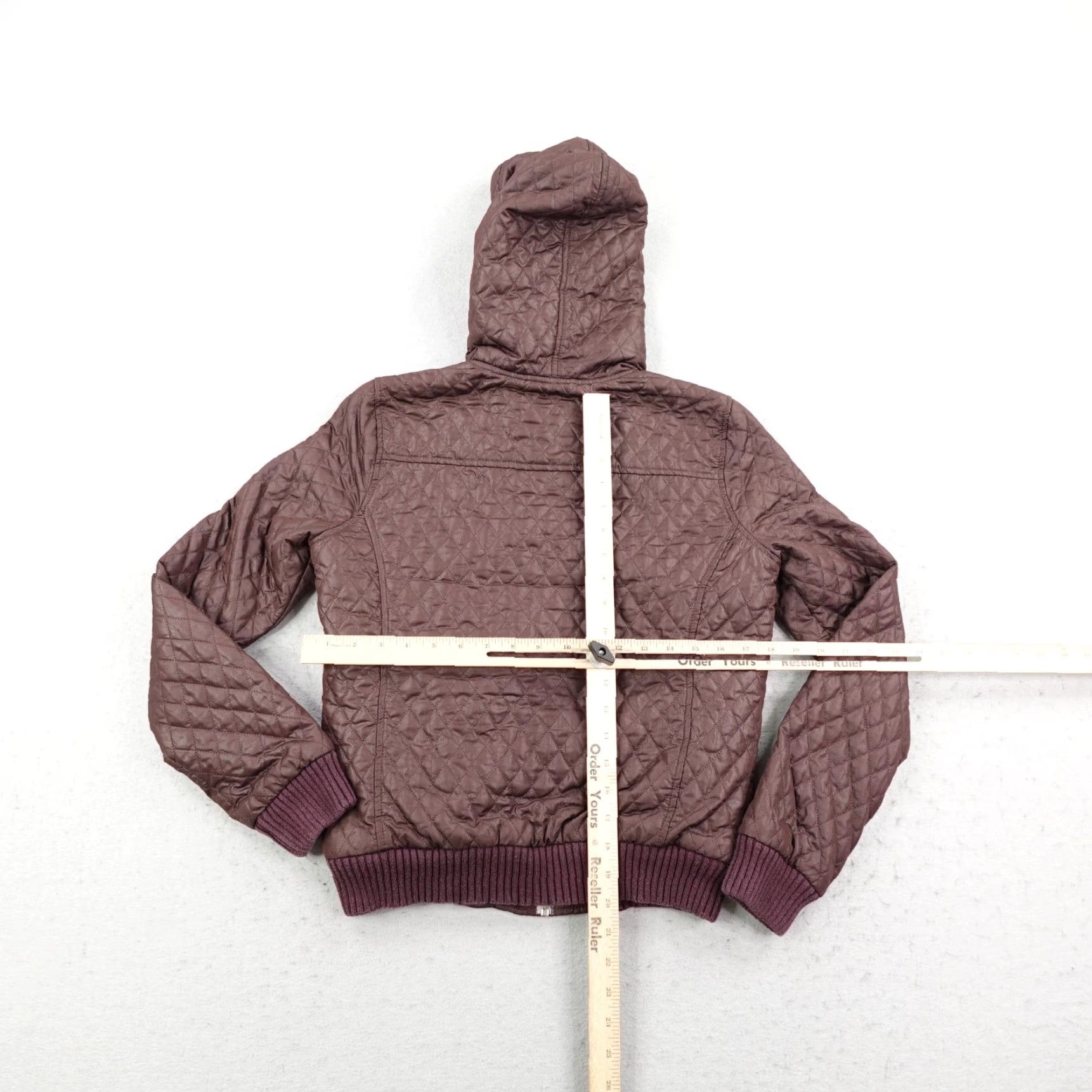 Obey OBEY Jacket Women’s Small Brown Quilted Puffer Sherpa Lined Coat Full Zip Y2K Size S / US 4 / IT 40 - 6 Thumbnail
