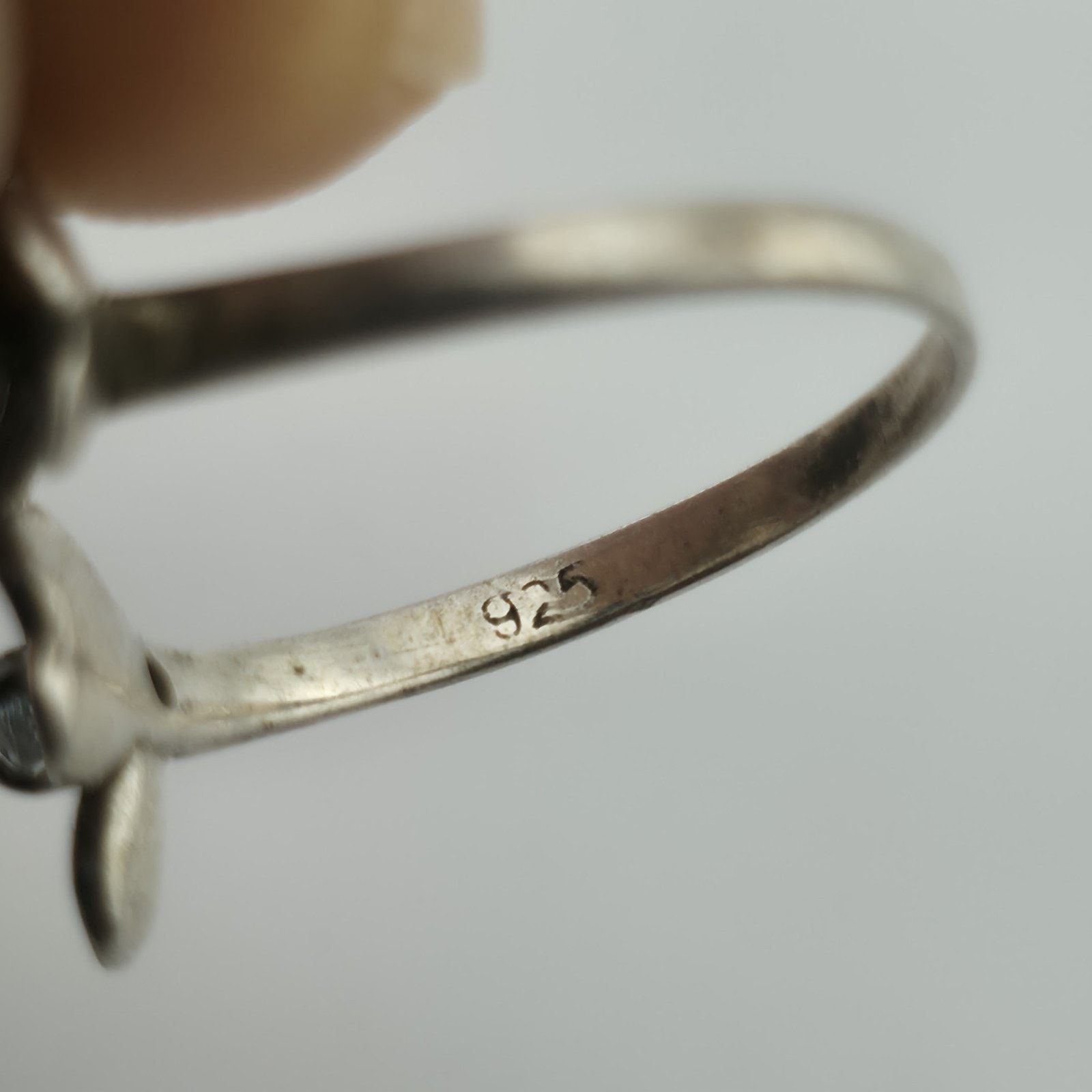 Other Sterling Silver Flower Ring Clear Stone Double Blossom 5.5 Size ONE SIZE - 6 Thumbnail