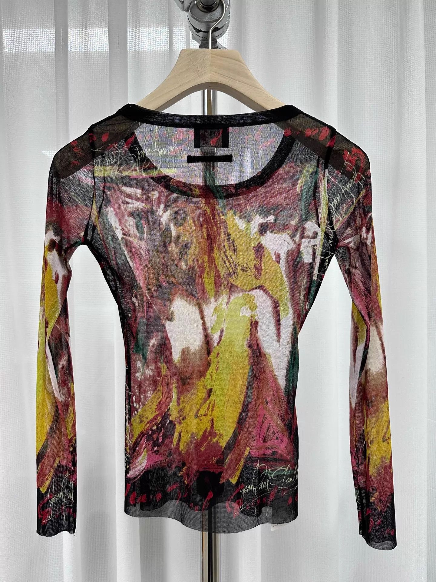 Jean Paul Gaultier Jean Paul Gaultier Rare Psychedelic Mesh LS Tee (OS) Size ONE SIZE - 4 Thumbnail