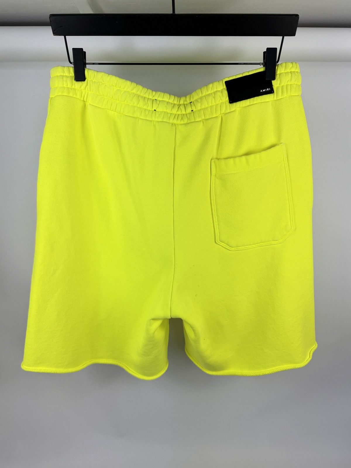 Amiri NEON YELLOW LOGO PRINT SHORTS Size US 38 / EU 54 - 2 Thumbnail