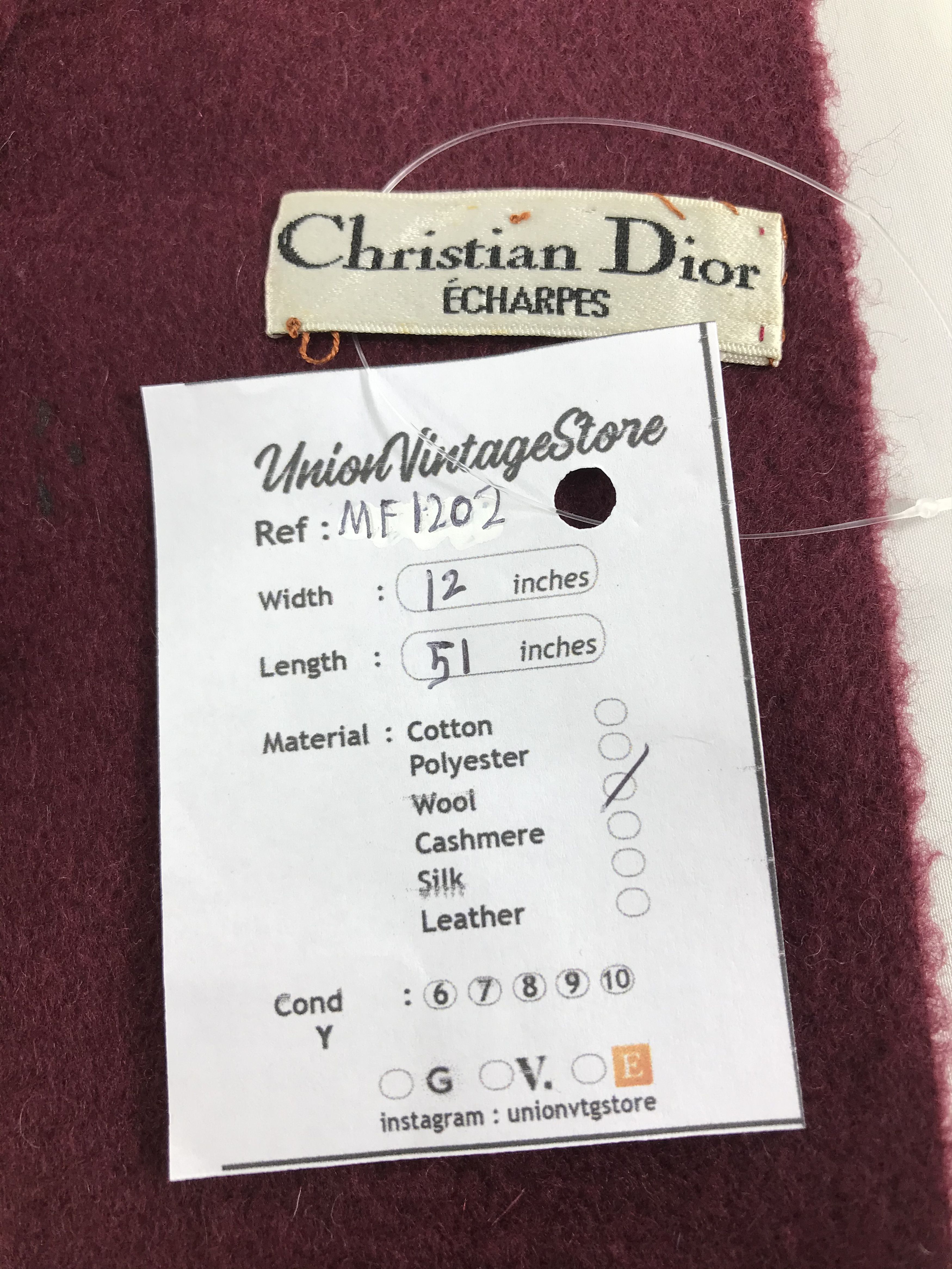 Christian Dior Monsieur Vintage Christian Dior Scarf/Muffler/Neckwear MF1202 Size ONE SIZE - 5 Thumbnail