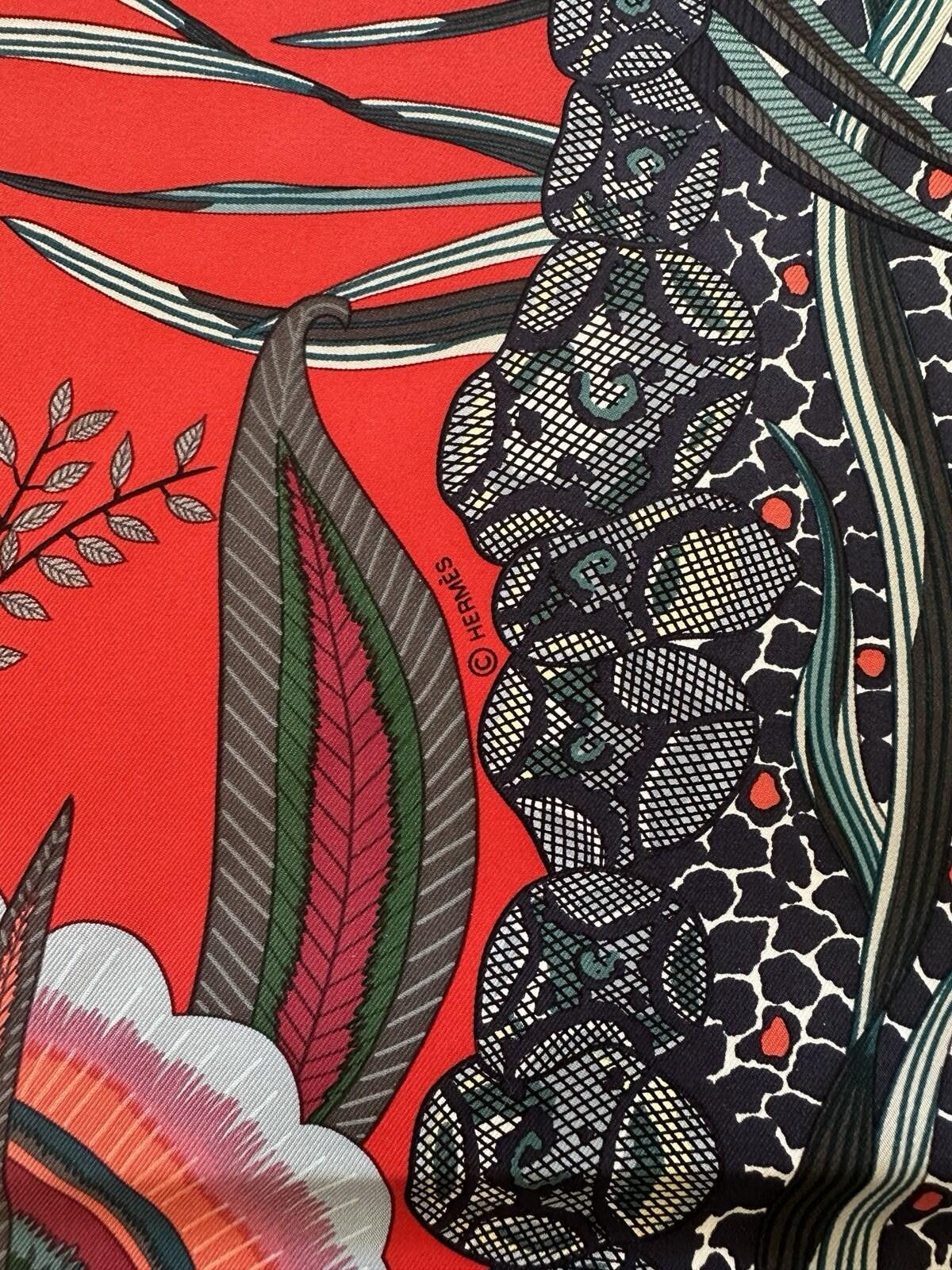 Hermes Hermes 90 Silk Scarf Flowers of South Africa Size ONE SIZE - 9 Thumbnail