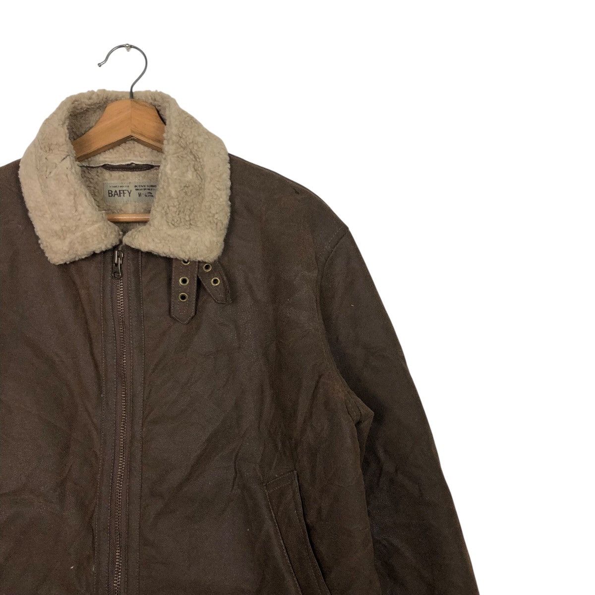 Japanese Brand 📌Vintage Leather Jacket Baffy Shearling Blanket B3 Design Size US M / EU 48-50 / 2 - 7 Thumbnail