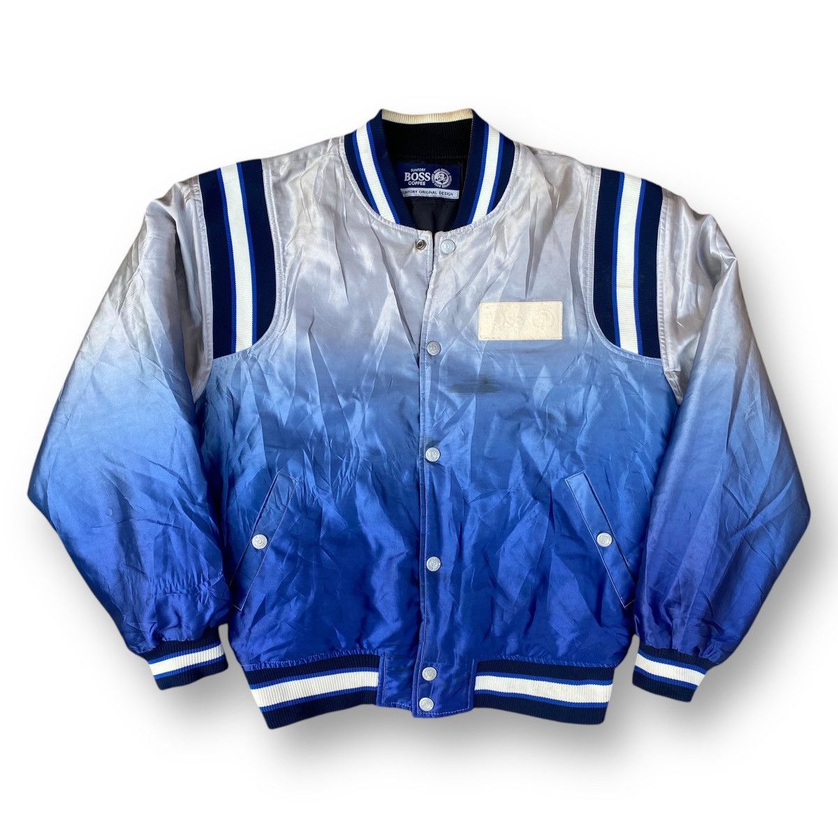 Japanese Brand × Vintage Vintage 90s Suntory Coffee Boss Varsity Bomber Jacket. #D10 Size US L / EU 52-54 / 3 - 2 Thumbnail